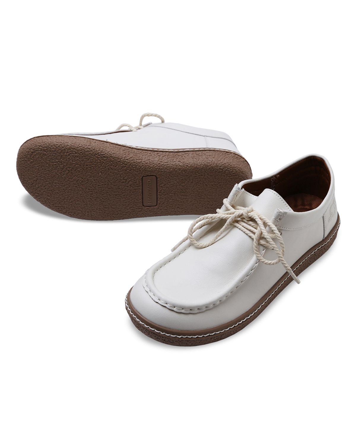 하버드 슈즈(HARVARD SHOES) 카스토 가죽 캐주얼 로퍼 아이보리