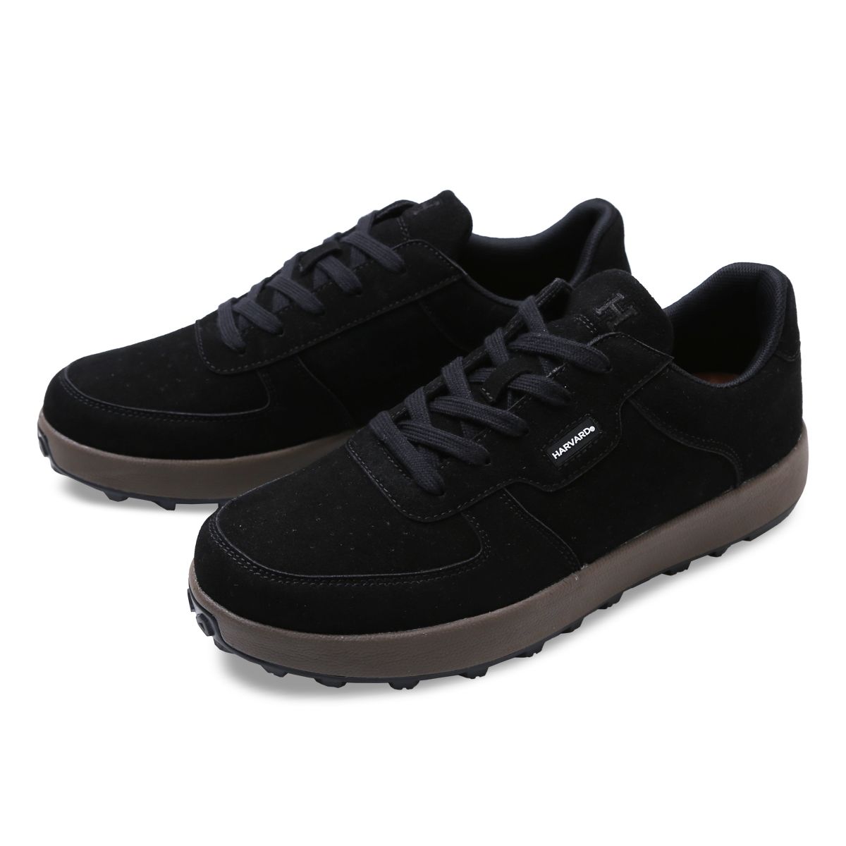 하버드 슈즈(HARVARD SHOES) 베이글 스웨이드 스니커즈 블랙