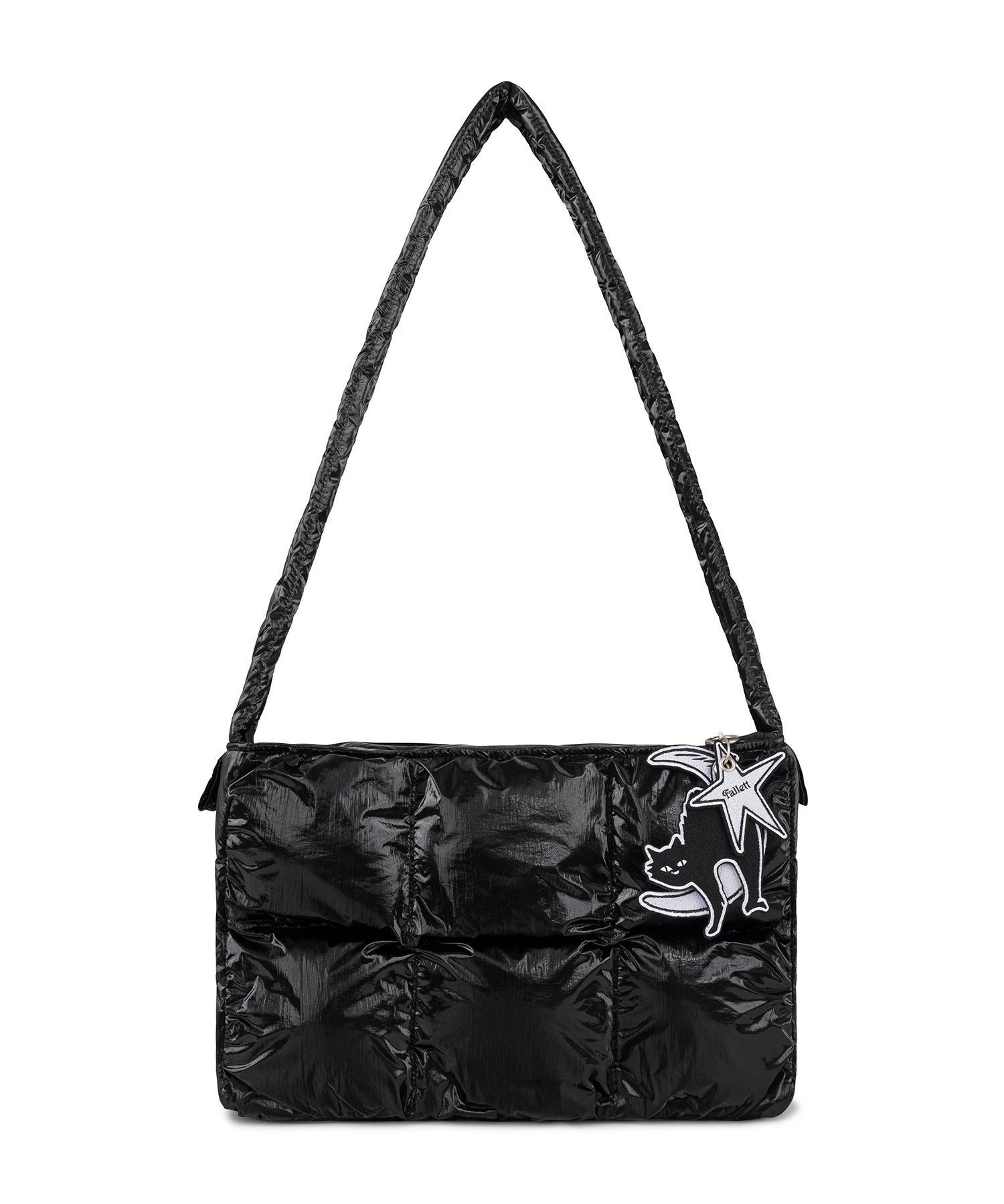 トートバッグ Fallett Nero Badge Padded Bag Glossy Black FA2401BG21DG MUSINSA公式 | FALLETT Nero Badge Padded Bag Glossy Black