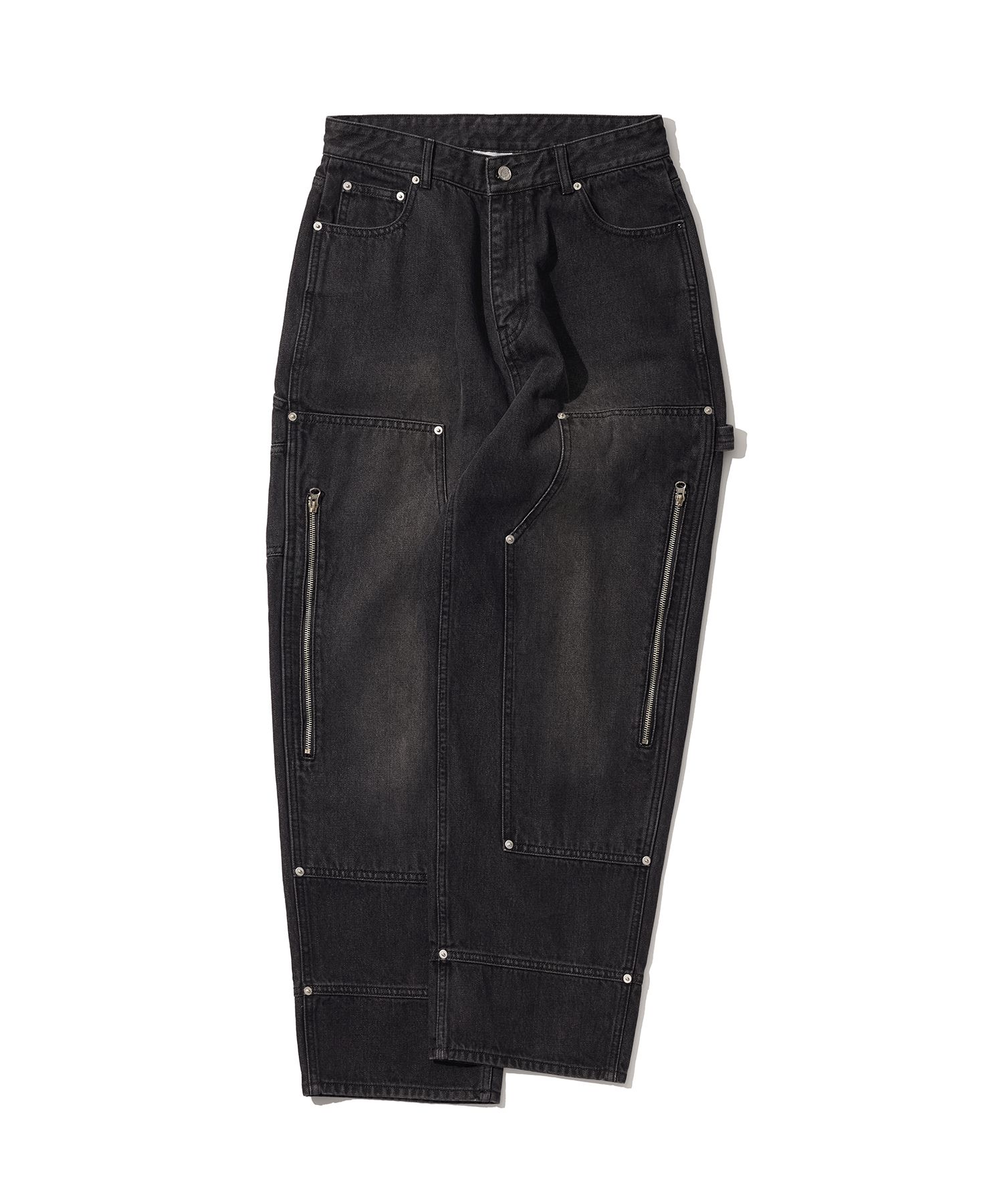 ★1993studio★DOUBLE KNEE CARPENTER WASHING DENIM PANTS MUSINSA | 1993STUDIO Double knee carpenter washed denim