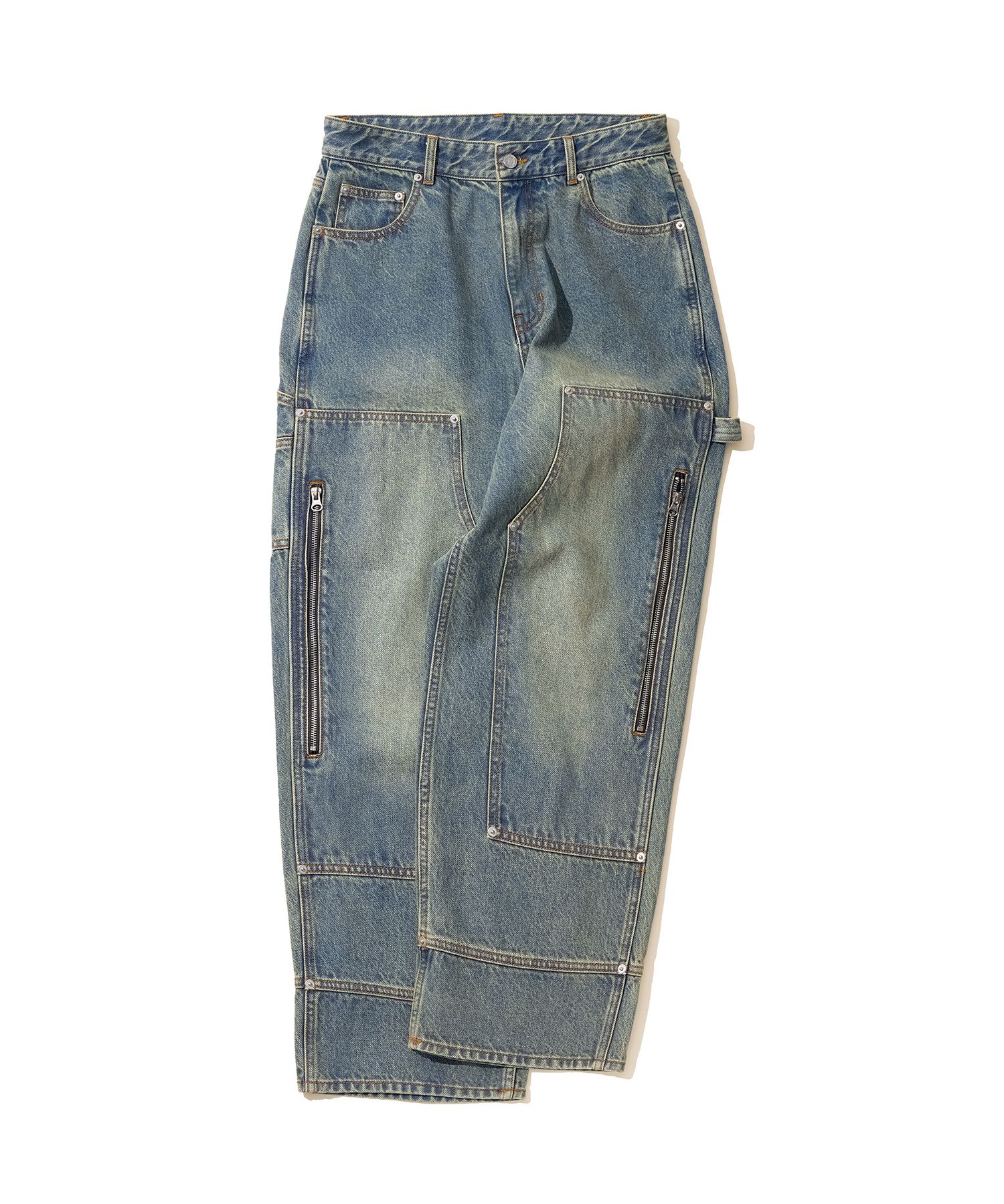 MUSINSA | 1993STUDIO Double knee carpenter washed denim