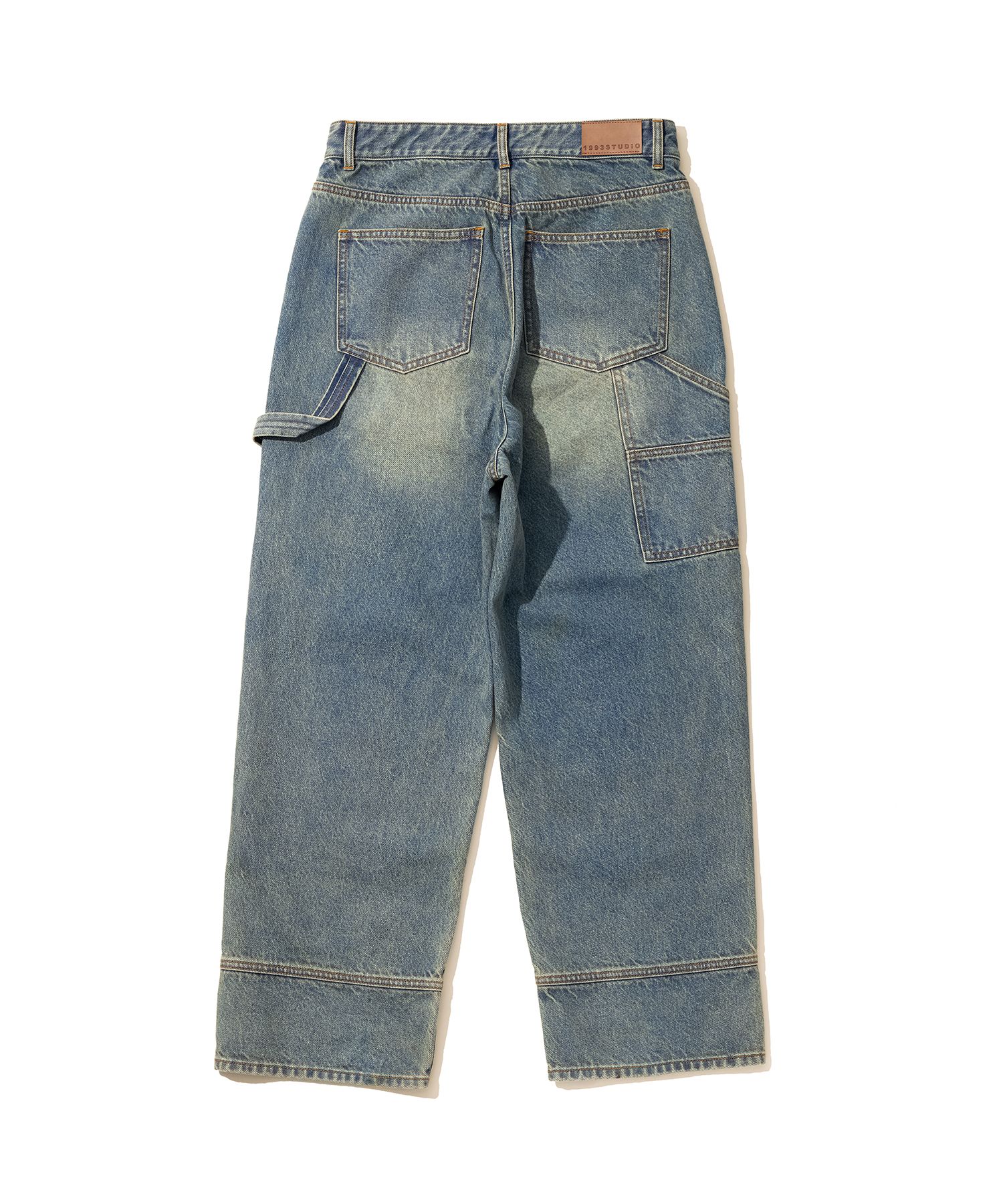 ★1993studio★DOUBLE KNEE CARPENTER WASHING DENIM PANTS MUSINSA | 1993STUDIO Double knee carpenter washed denim