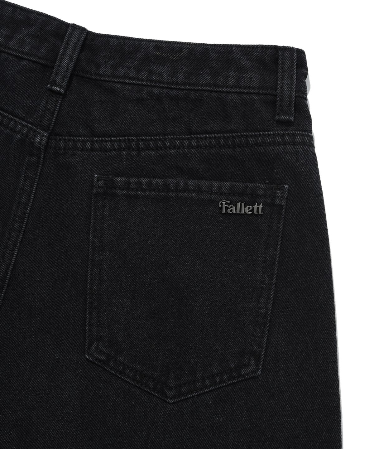 팔렛(FALLETT) 컷 오프 데님 쇼츠 블랙