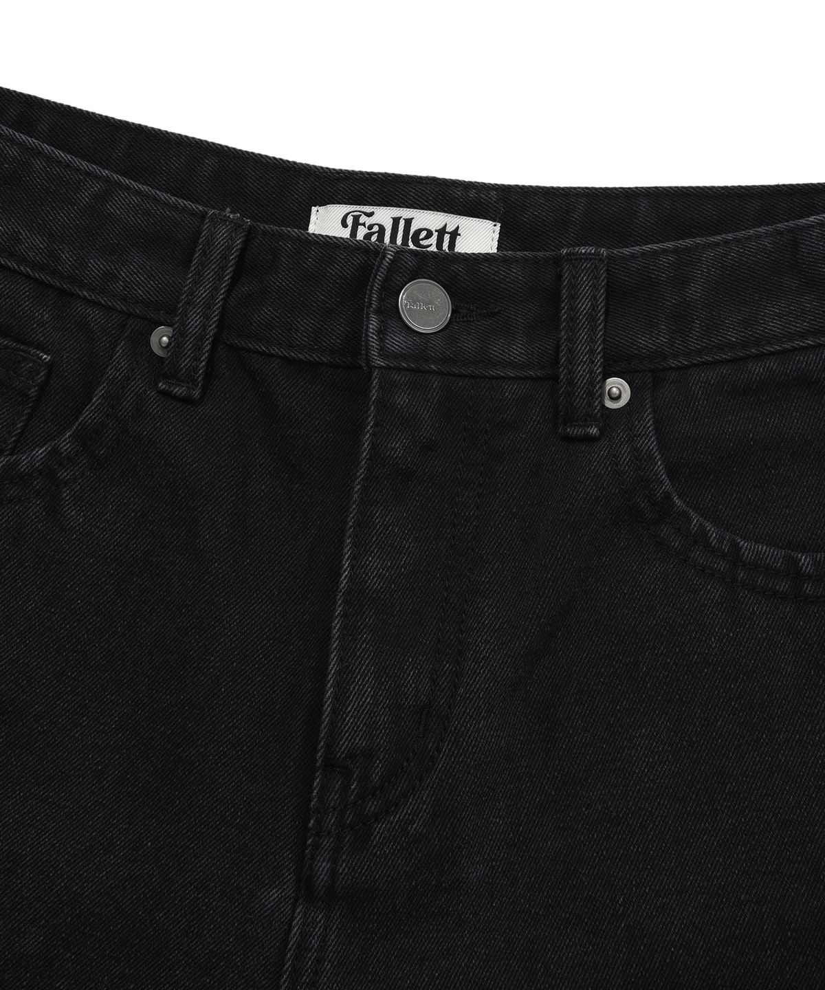 팔렛(FALLETT) 컷 오프 데님 쇼츠 블랙