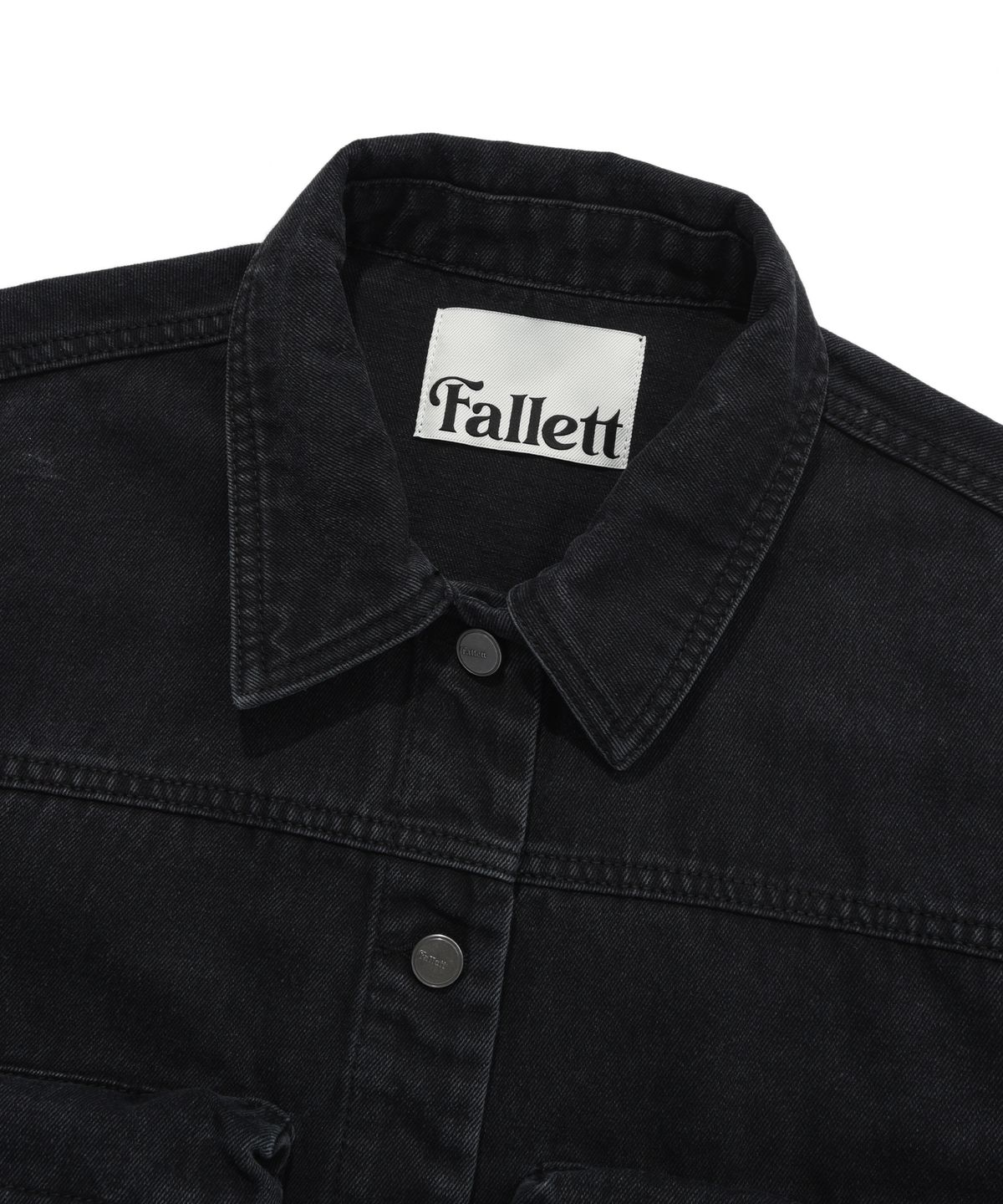 팔렛(FALLETT) 디스트로이드 데님 자켓 블랙