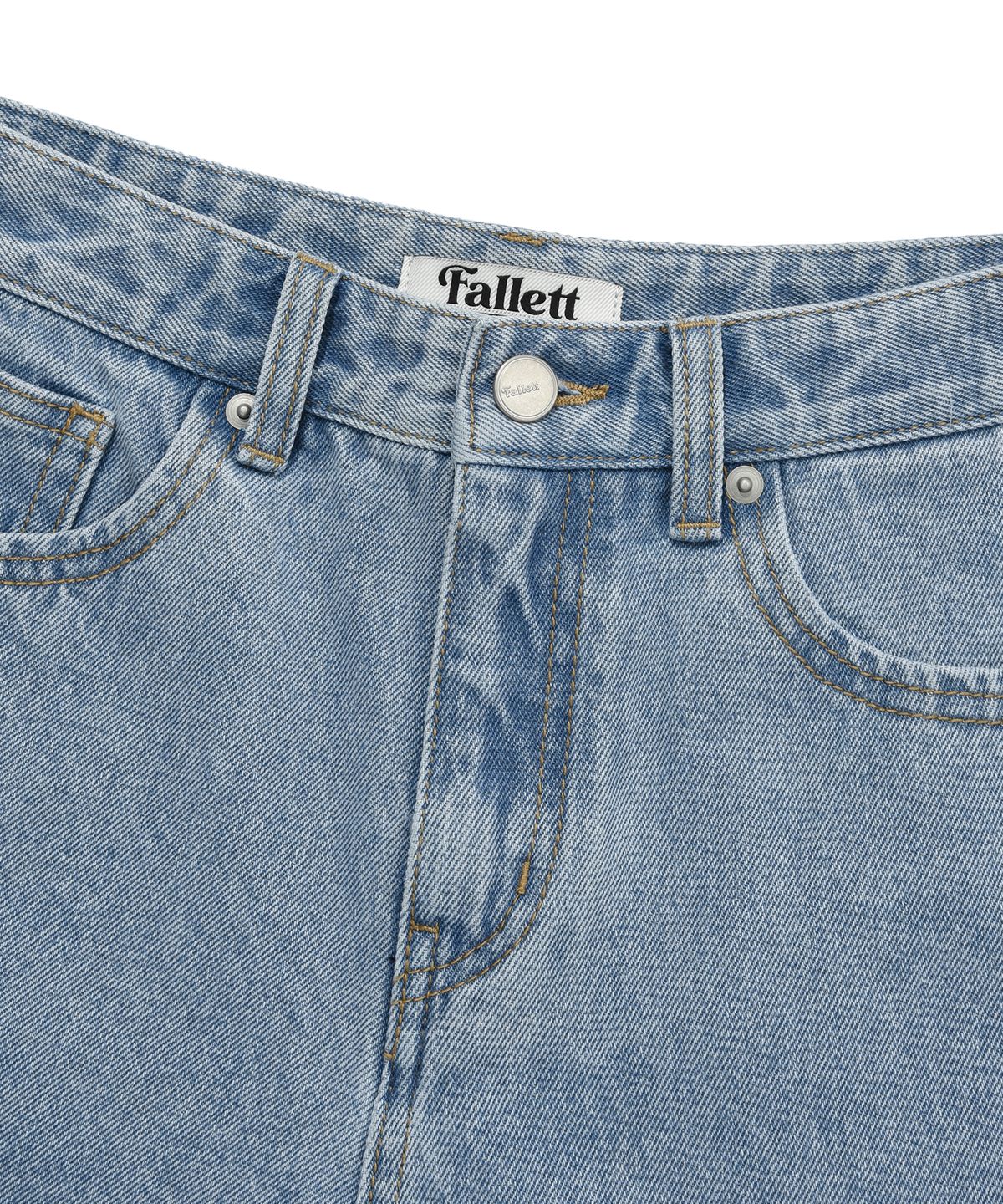 팔렛(FALLETT) 컷 오프 데님 쇼츠 블루