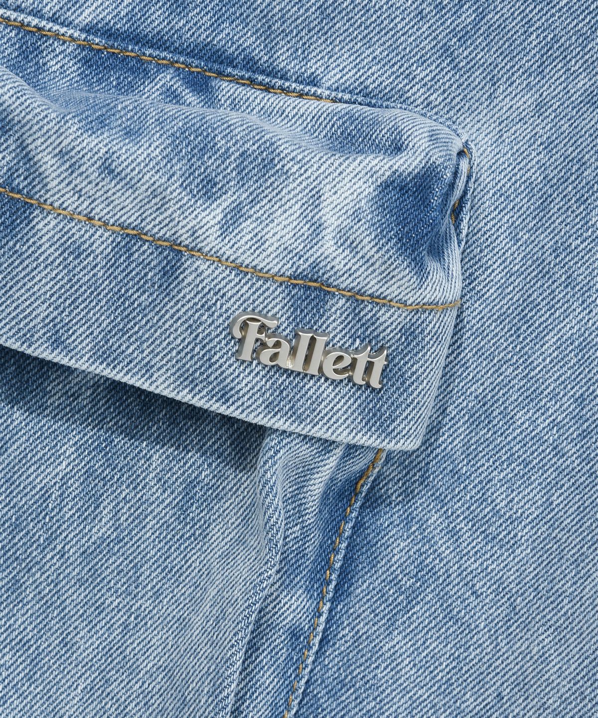 팔렛(FALLETT) 디스트로이드 데님 자켓 블루
