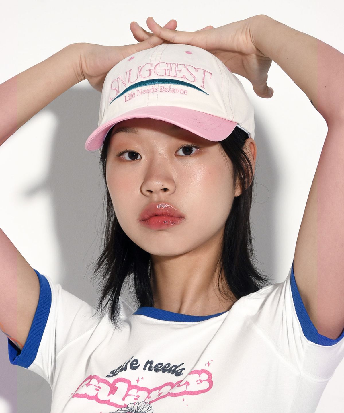 스너기스트(SNUGGIEST) SNGST 워시드 볼캡 [아이시 핑크]