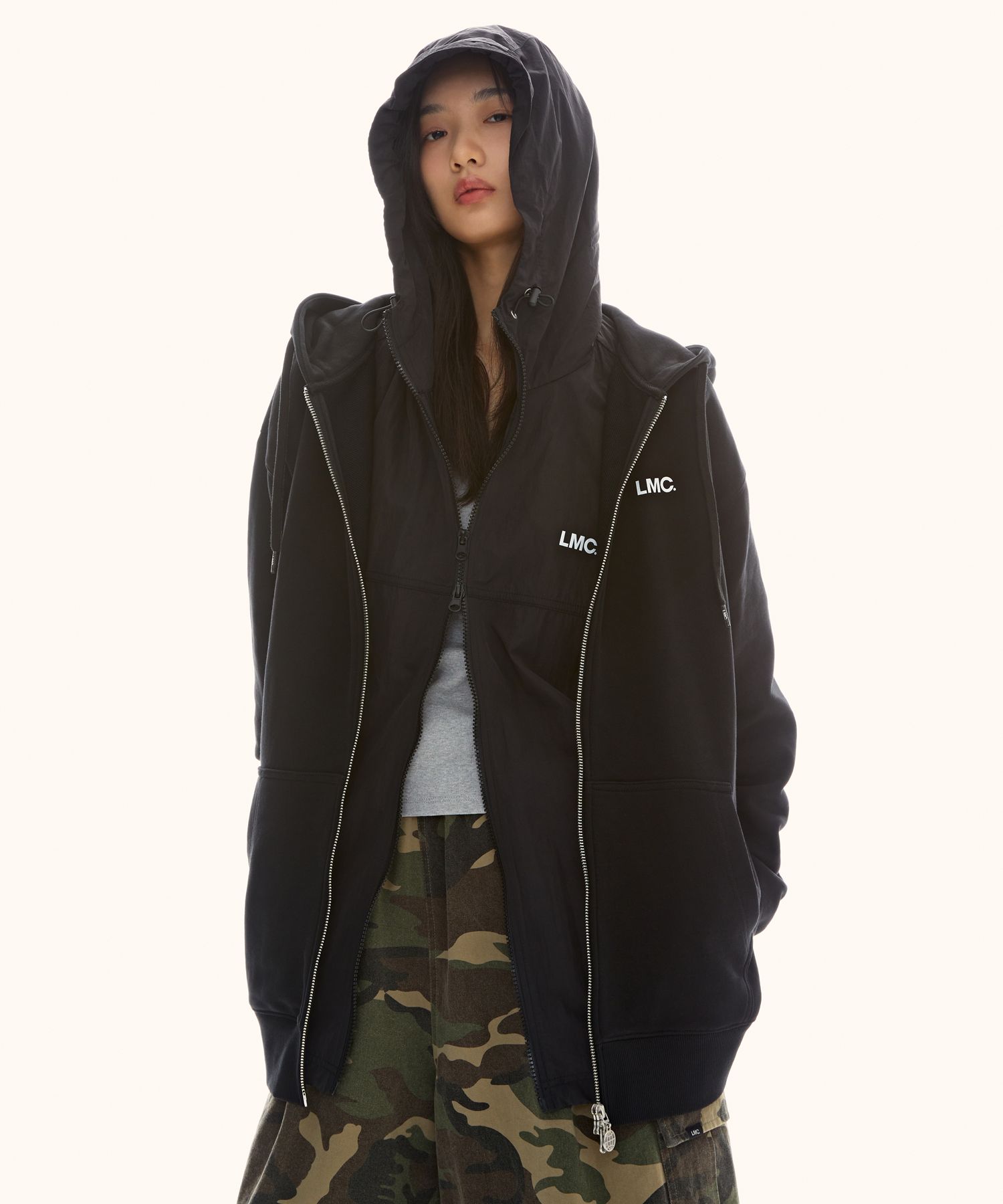 MUSINSA公式 | LMC OG ZIP-UP HOODIE black