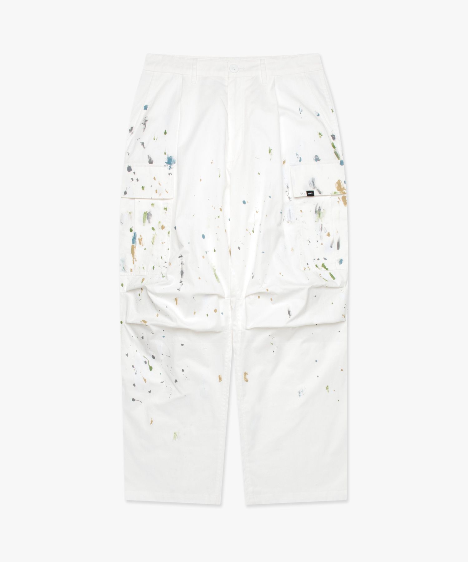 MUSINSA | LMC PAINTING WIDE CARGO PANTS white