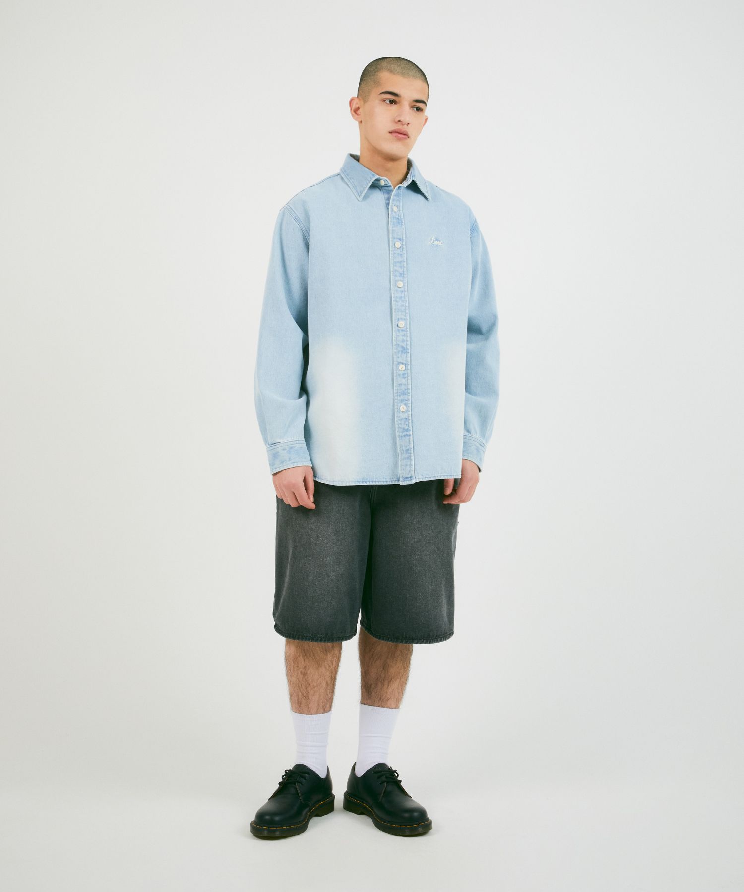 Tシャツ・カットソー LMC BRUSH WASHED DENIM SHIRT light blue 0LM24SSH102LBL MUSINSA | LMC BRUSH WASHED DENIM SHIRT light blue