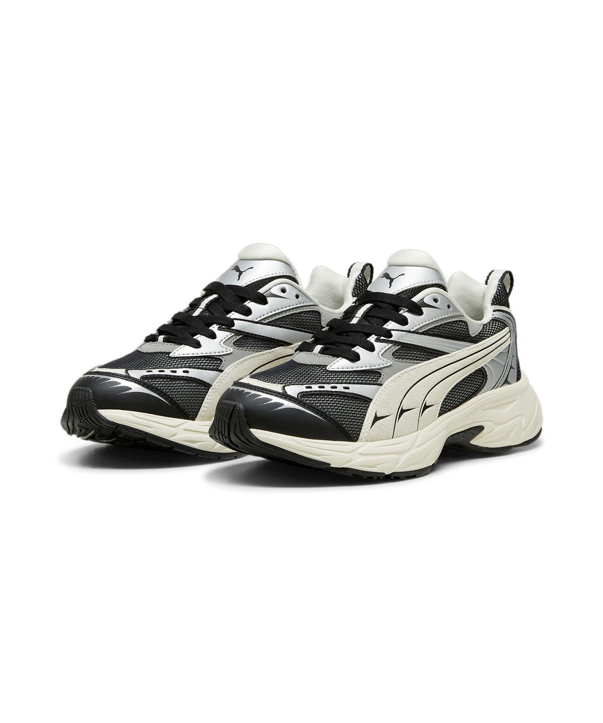 푸마(PUMA) 몰픽 레트로 - 블랙: 프로스티드 아이보리 / 395920-01