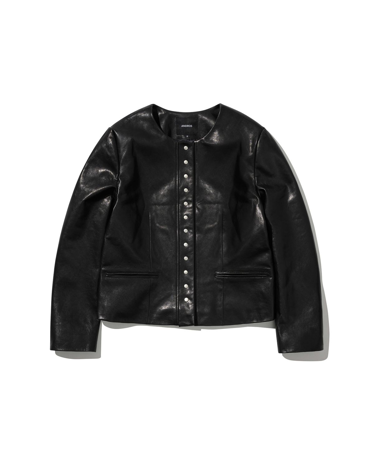 앤드로스(ANDROS) Classic Vegetable Leather Jacket (Black)