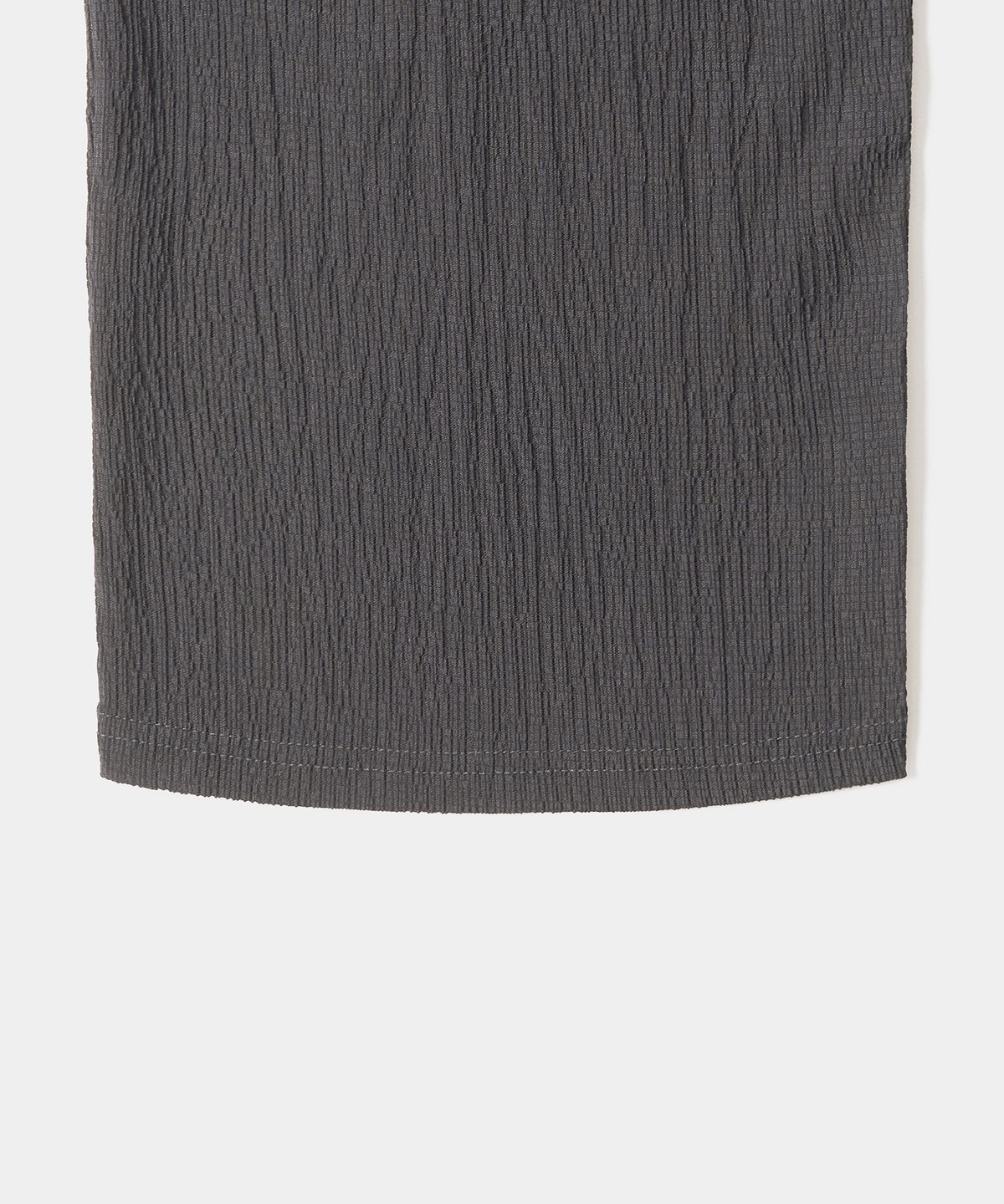 엑스컨테이너(EXCONTAINER) 플리츠 와이드 밴딩 팬츠 (CHARCOAL)
