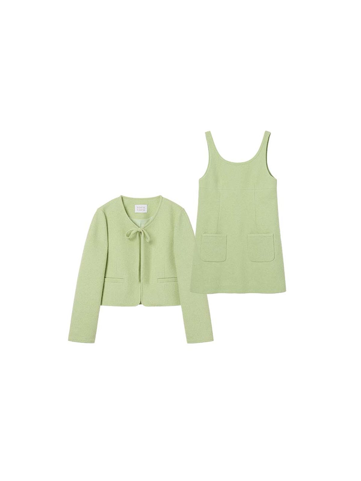 오더먼트 바이 보카바카(OTHEMENT BY VOCAVACA) Tweed Ribbon Jacket & Dress_2color