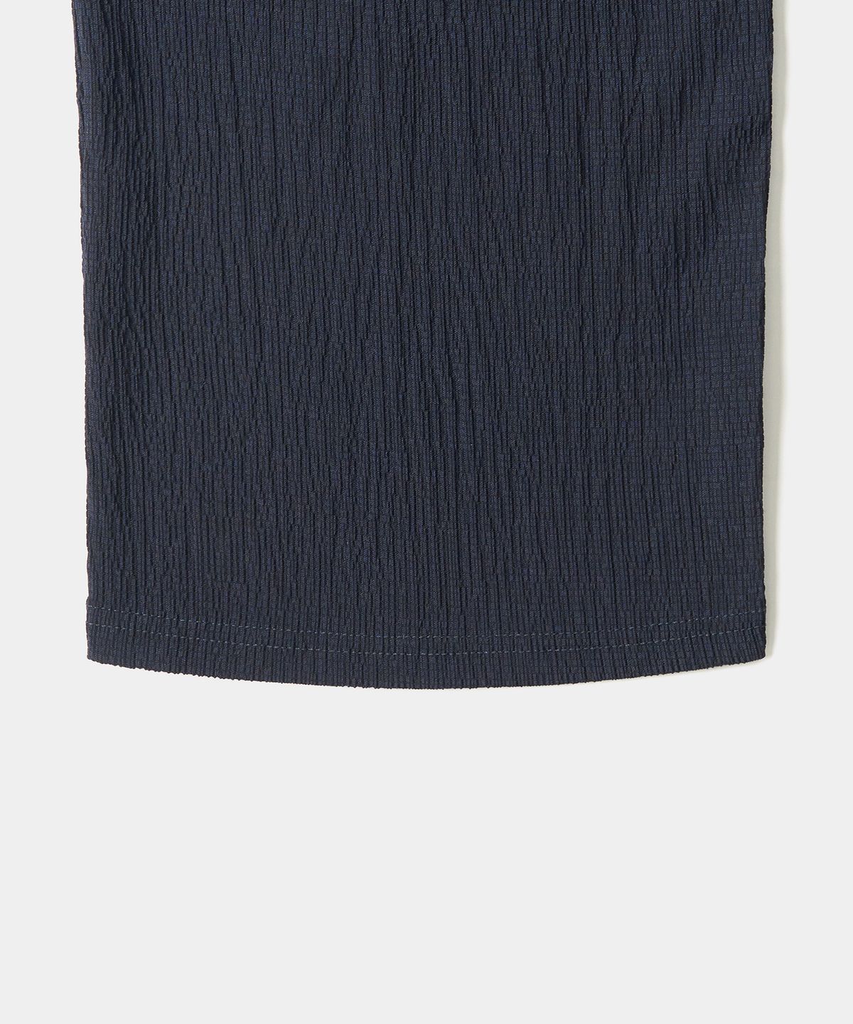 엑스컨테이너(EXCONTAINER) 플리츠 와이드 밴딩 팬츠 (NAVY)
