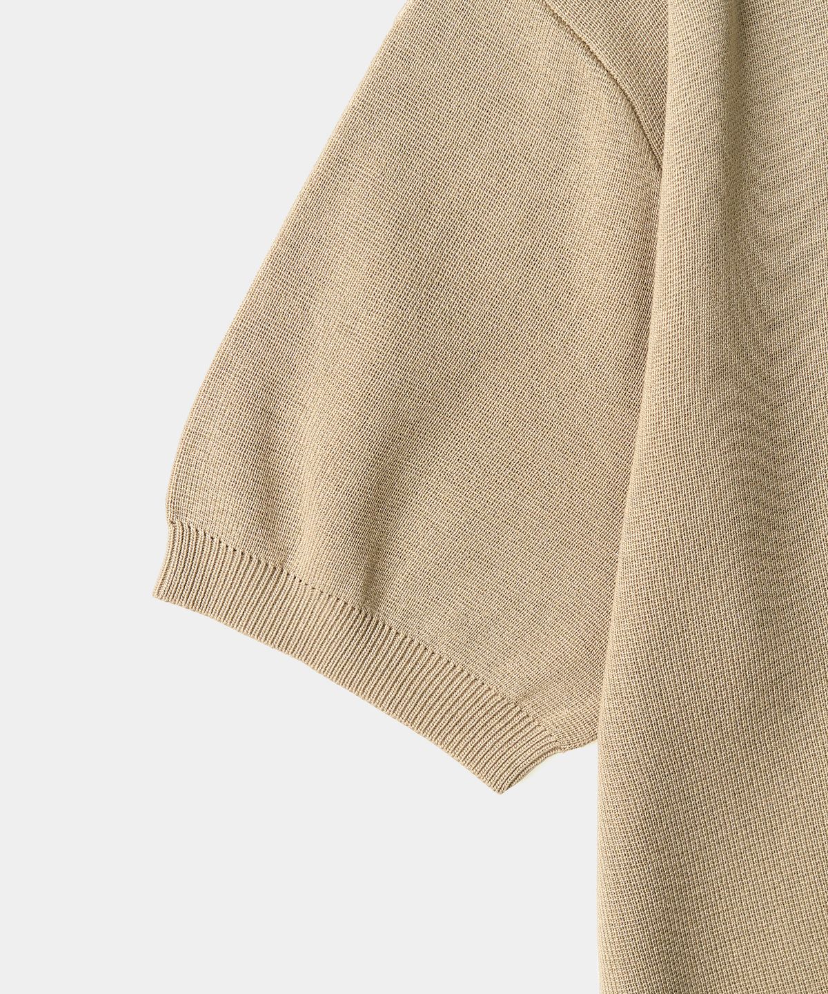엑스컨테이너(EXCONTAINER) 에센셜 카라 하프 니트 가디건 (BEIGE)