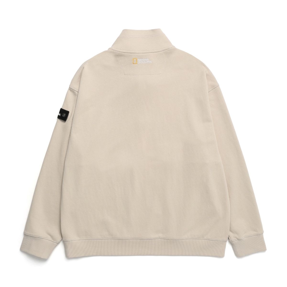 내셔널지오그래픽(NATIONALGEOGRAPHIC) N241USW030 피타 하프 집업 세미오버핏 맨투맨 OAK BEIGE