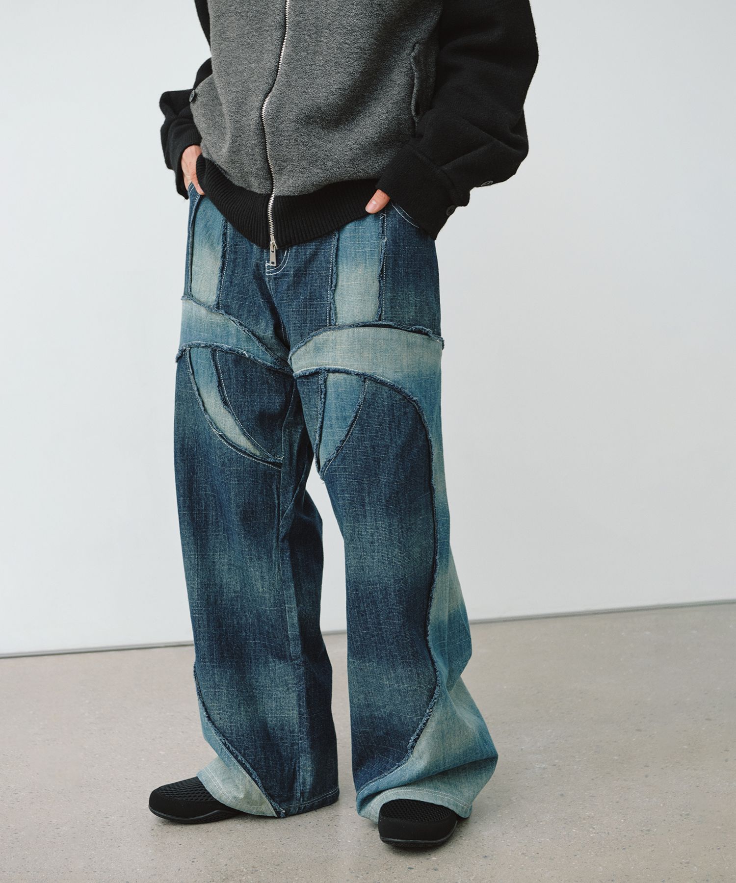 MUSINSA | XTONZ XM001 Tribal Cut Denim Pants