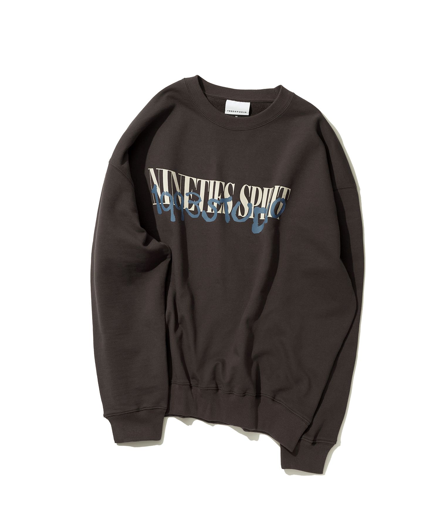 ◇1993studio◇ Nineties Spirit Sweatshirt Light Gray MUSINSA | 1993STUDIO Nineties Spirit Sweatshirt_Brown
