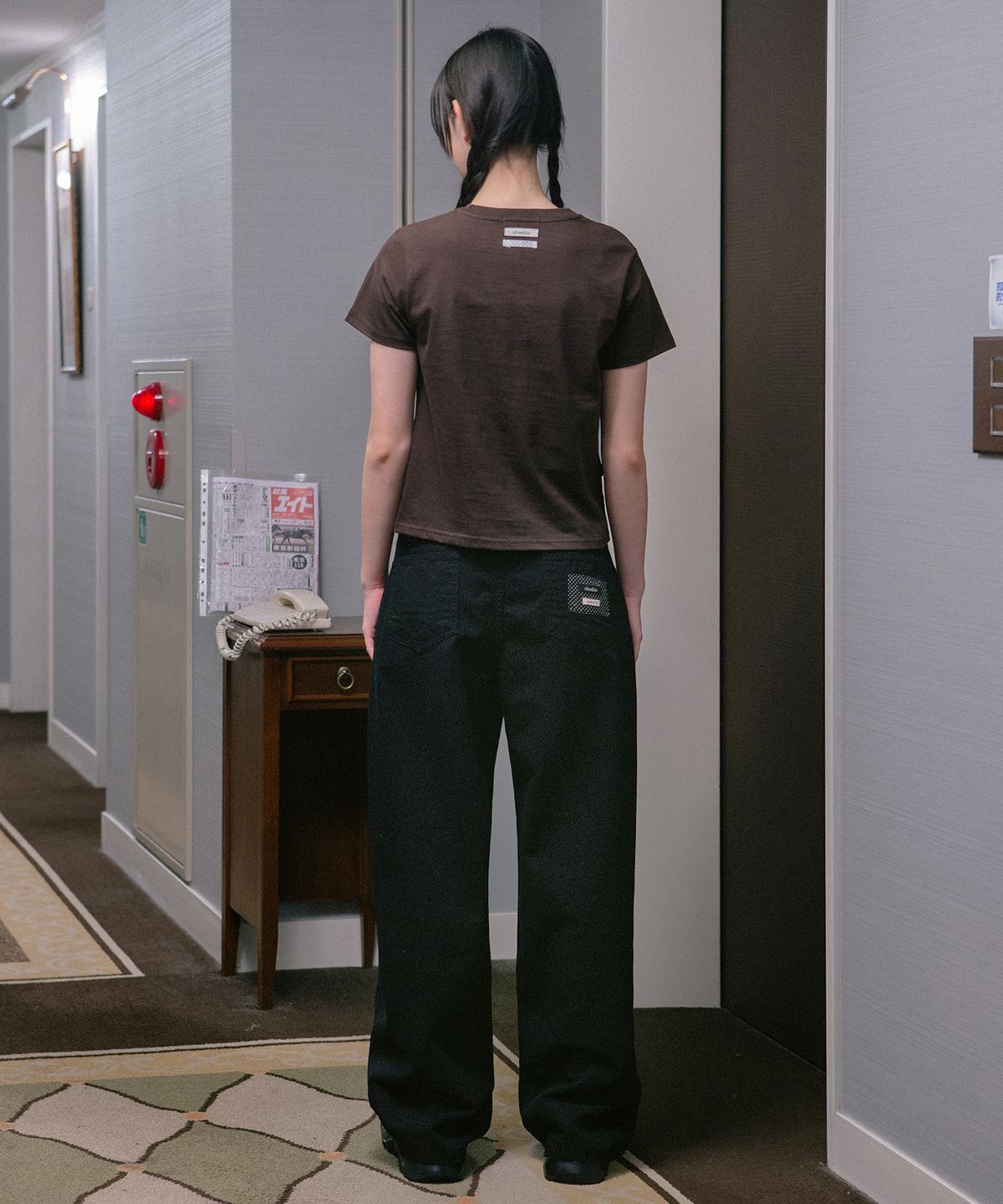 오헤시오(OHESHIO) wide star cotton pants (black)