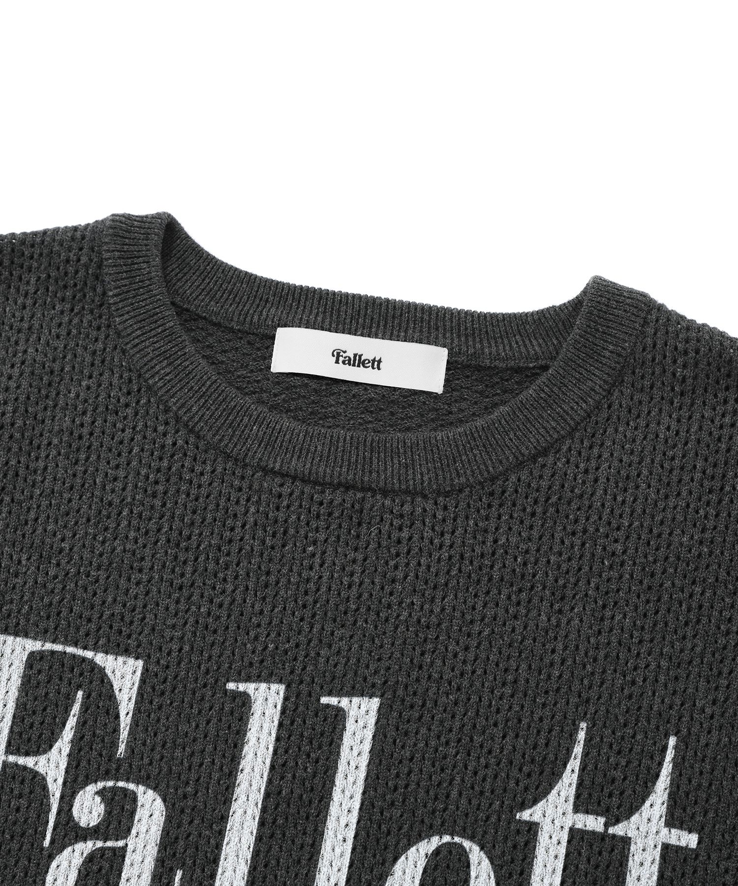 MUSINSA | FALLETT [22FW] Deux Nero Long Sleeve Knit Charcoal