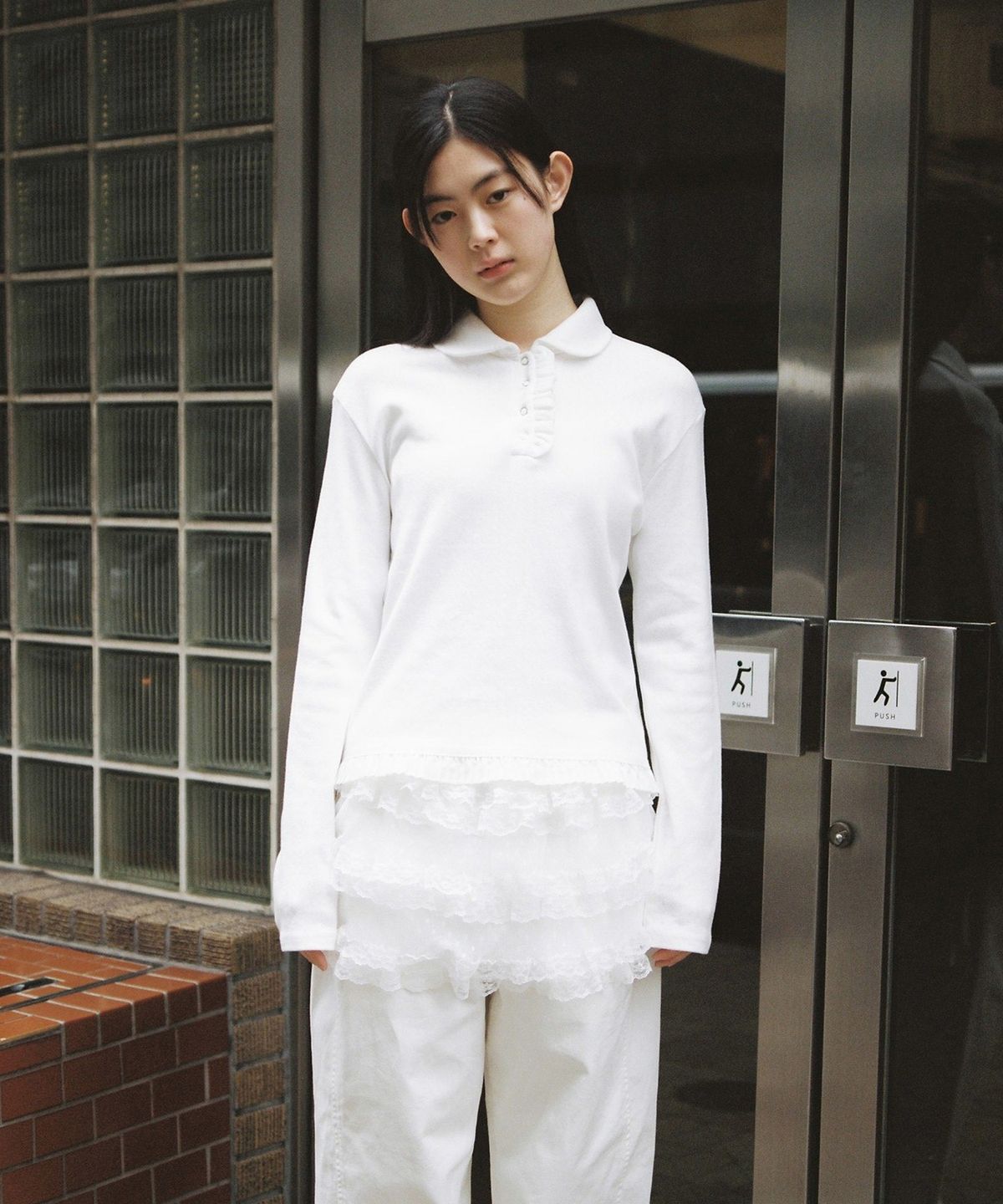 오헤시오(OHESHIO) cancan lace ribbon wrap skirt (white)