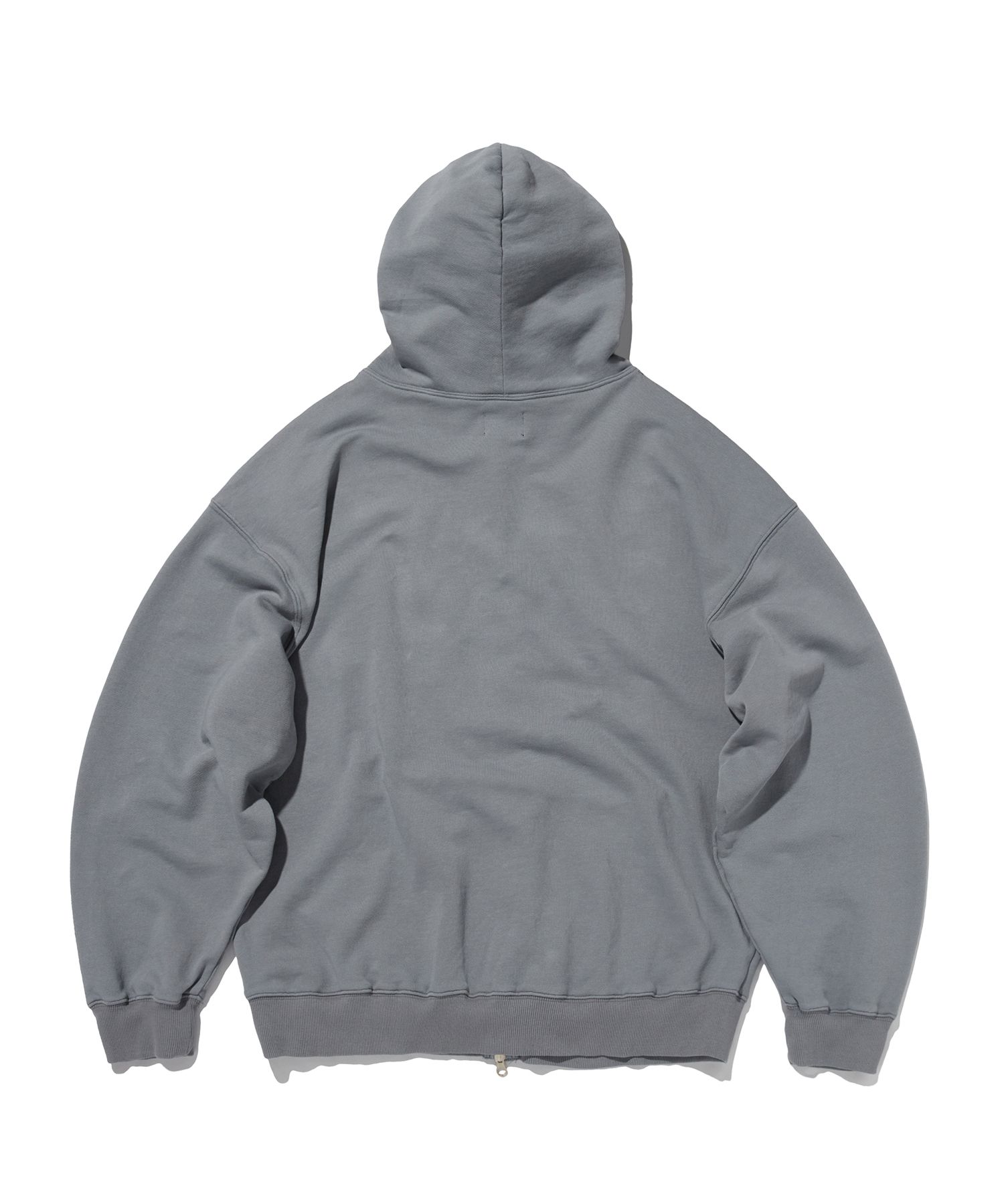 MUSINSA | SUADE LOOSE SUADE HOOD ZIP UP [BLUE GRAY]