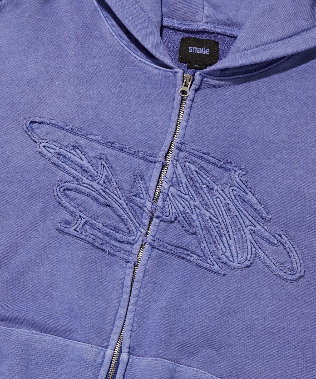 스웨이드(SUADE) LOOSE SUADE HOOD ZIP UP [PIGMENT PURPLE]