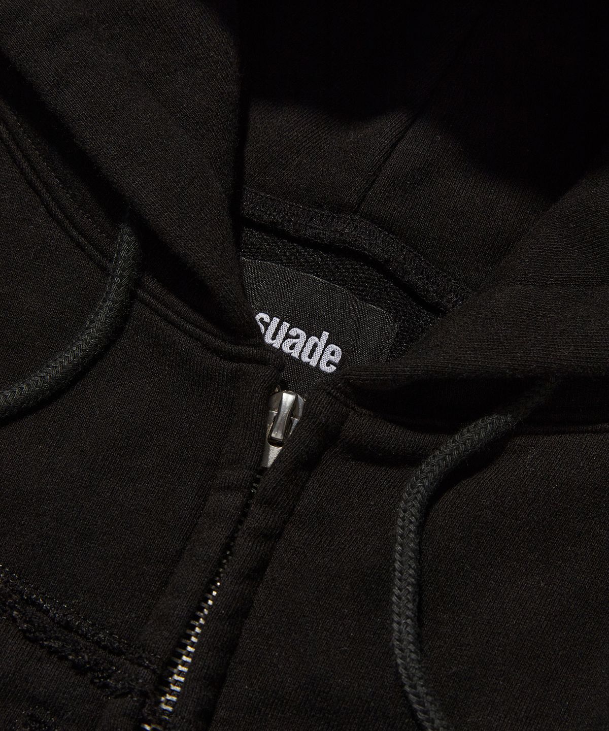 스웨이드(SUADE) LOOSE SUADE HOOD ZIP UP [BLACK]