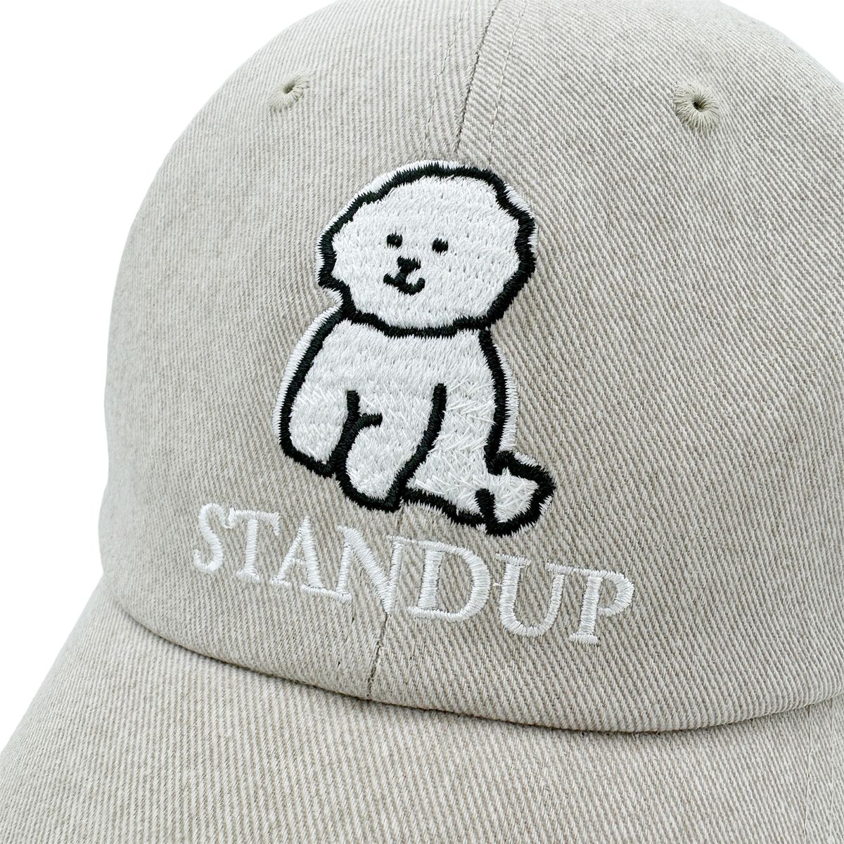 스탠드업(STANDUP) 비숑 워싱 오트밀 볼캡