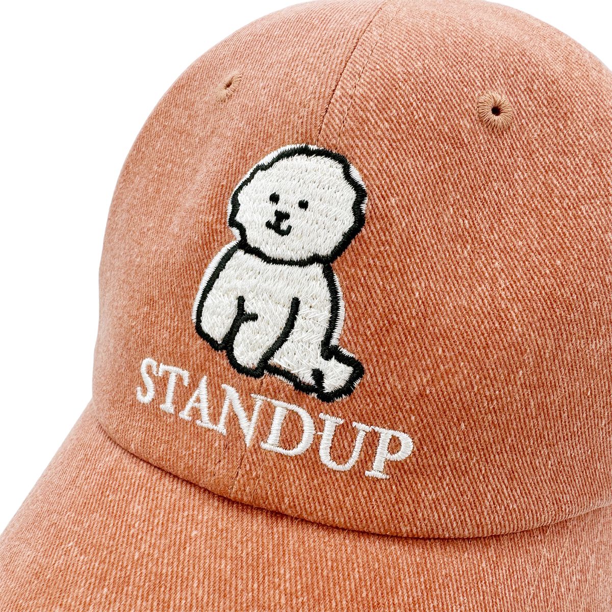 스탠드업(STANDUP) 비숑 워싱 브릭 볼캡