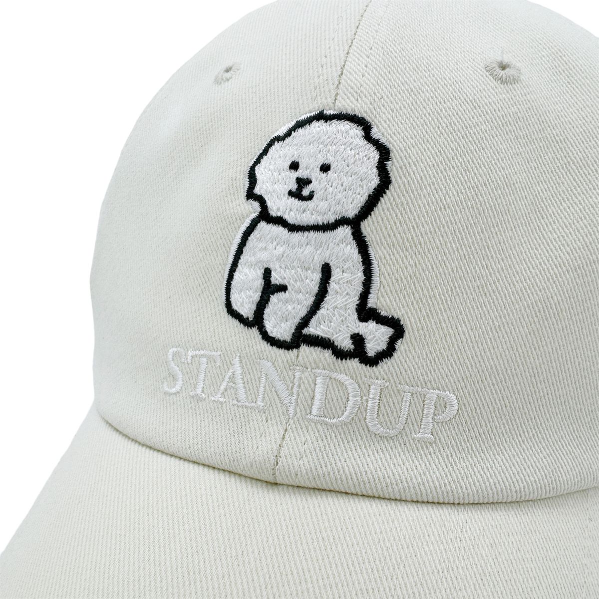 스탠드업(STANDUP) 비숑 워싱 아이보리 볼캡