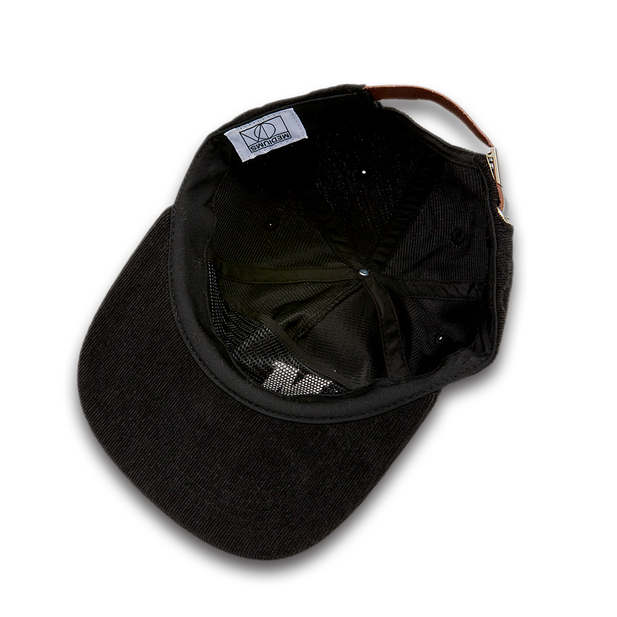 미디엄스(MEDIUMS) Geometric Logo Corduroy Cap - Black(도형 로고 코듀로이 캡)