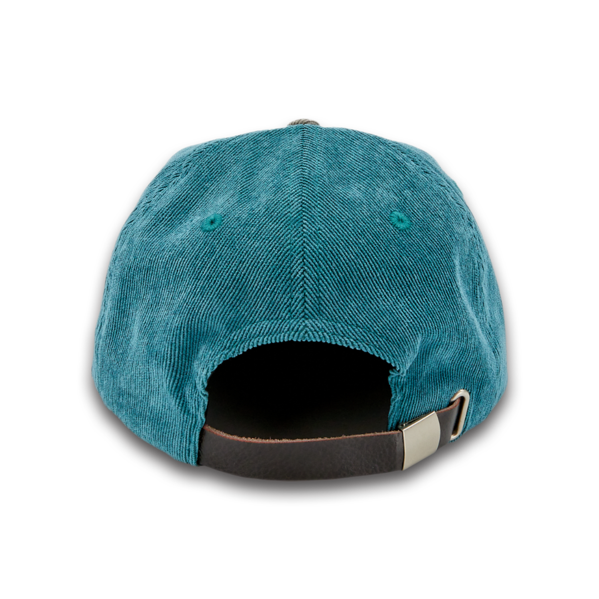 미디엄스(MEDIUMS) Geometric Logo Corduroy Cap - Teal&Gray(도형 로고 코듀로이 캡)