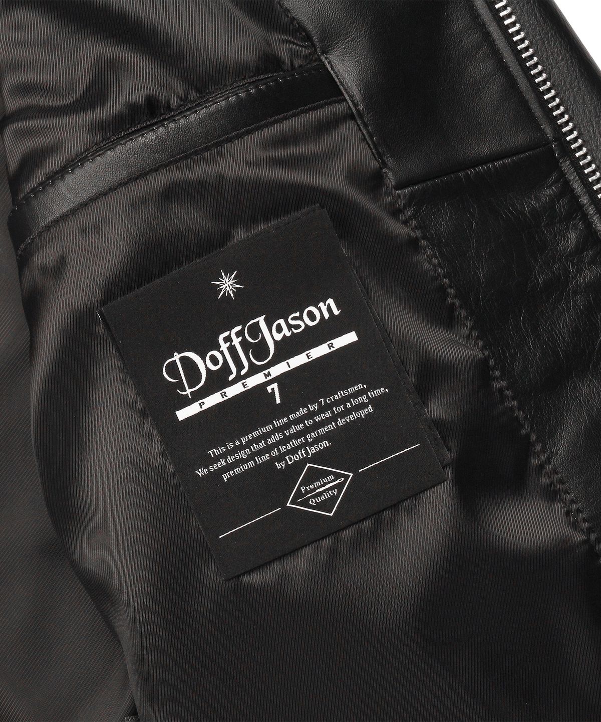 도프제이슨(DOFFJASON) 프리미엄 카우하이드 워싱 바이커 자켓 BLACK