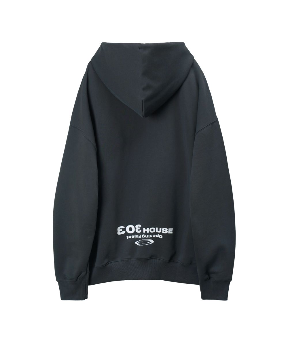 MUSINSA公式 | OPENING PROJECT 303 House Zip Hoodie - Charcoal