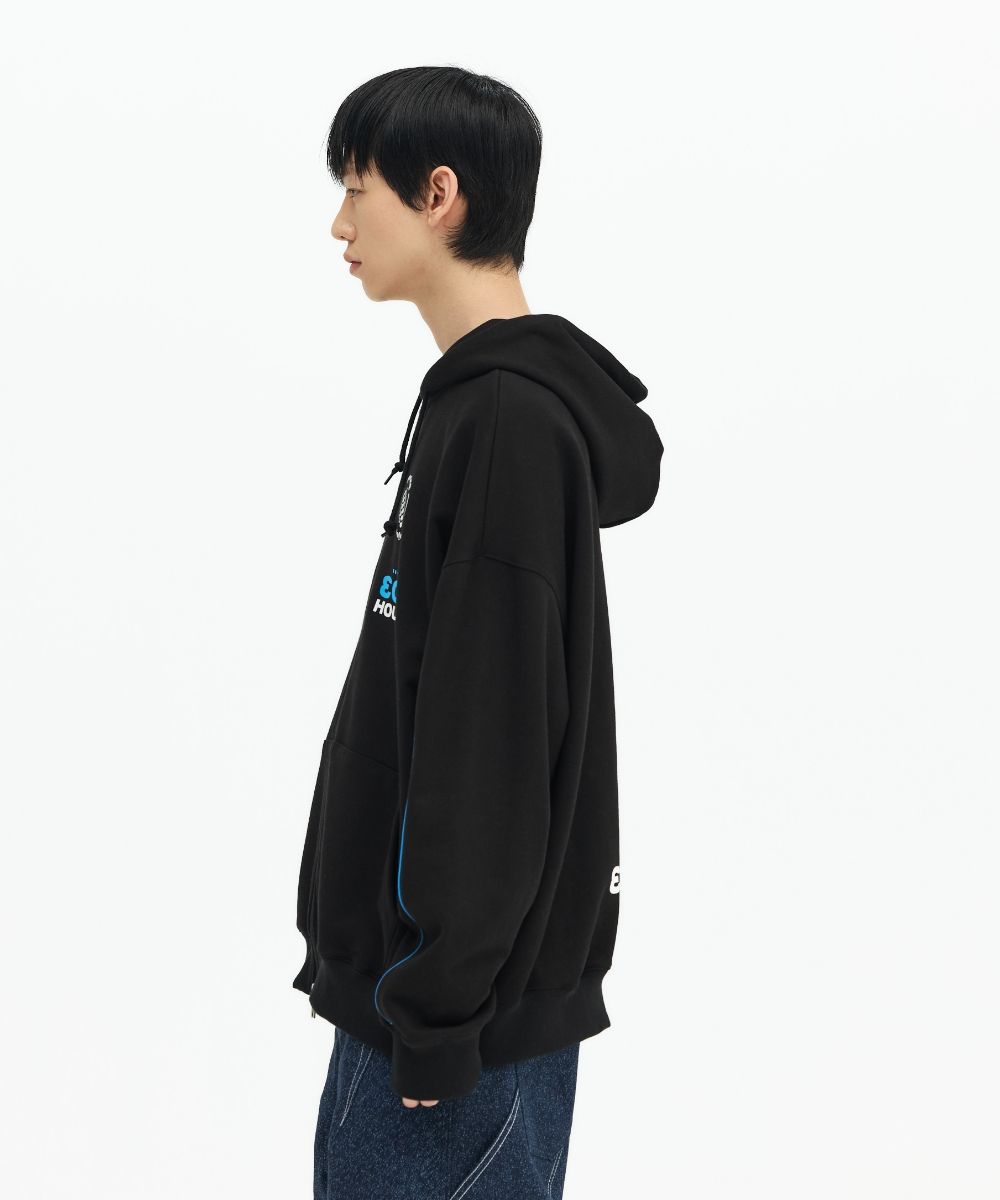 MUSINSA公式 | OPENING PROJECT 303 House Zip Hoodie - Black