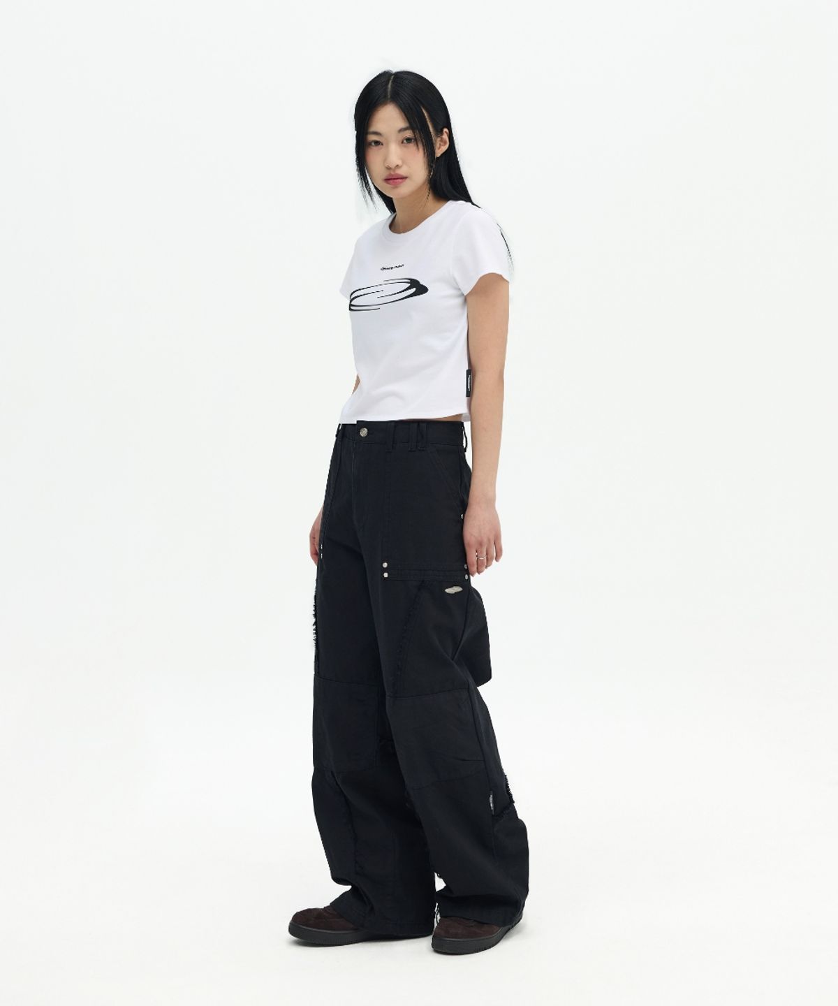 오프닝프로젝트(OPENING PROJECT) Shield Cutted Pant - Black