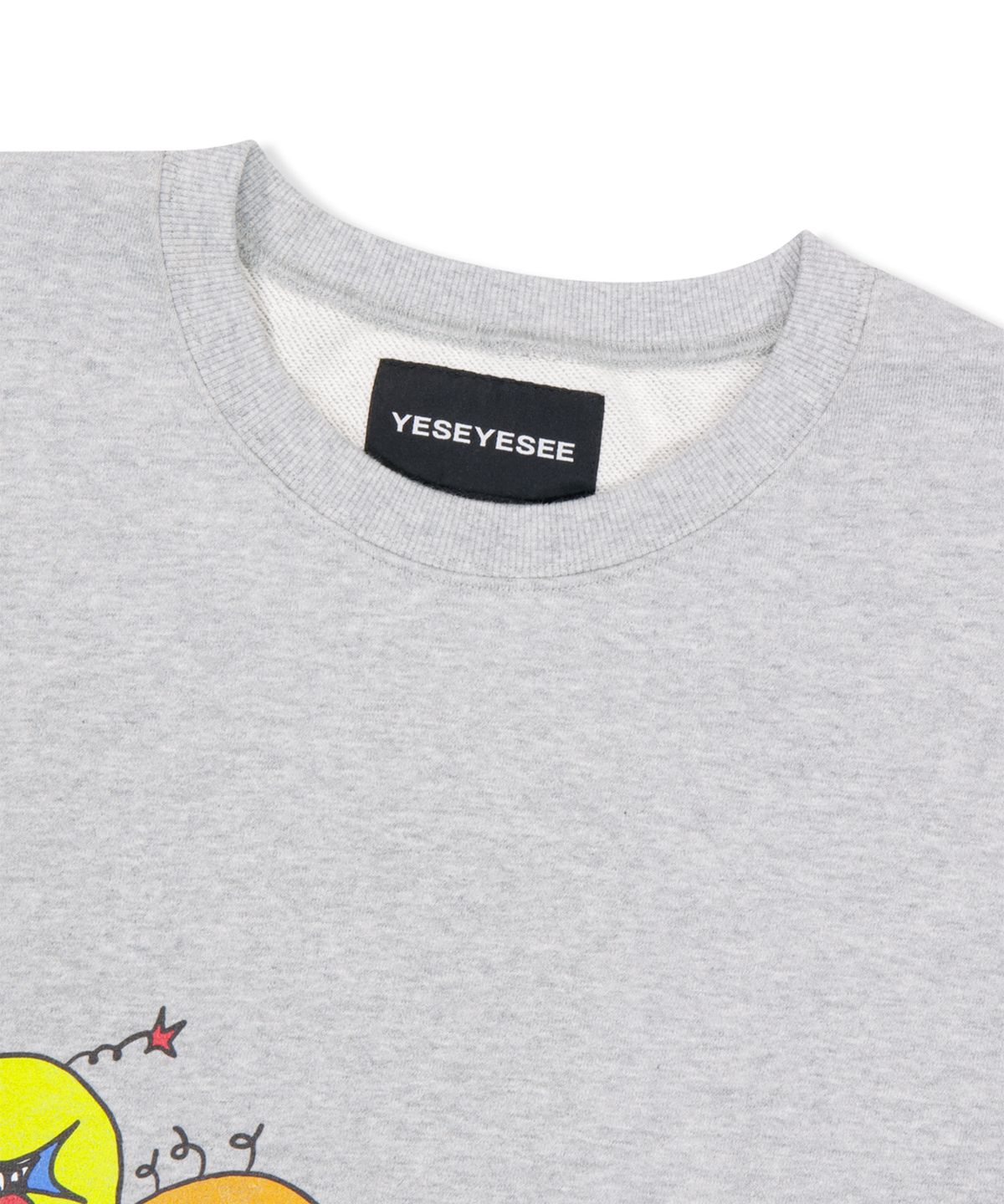 예스아이씨(YESEYESEE) Tulrexx Wording Sweatshirt Grey