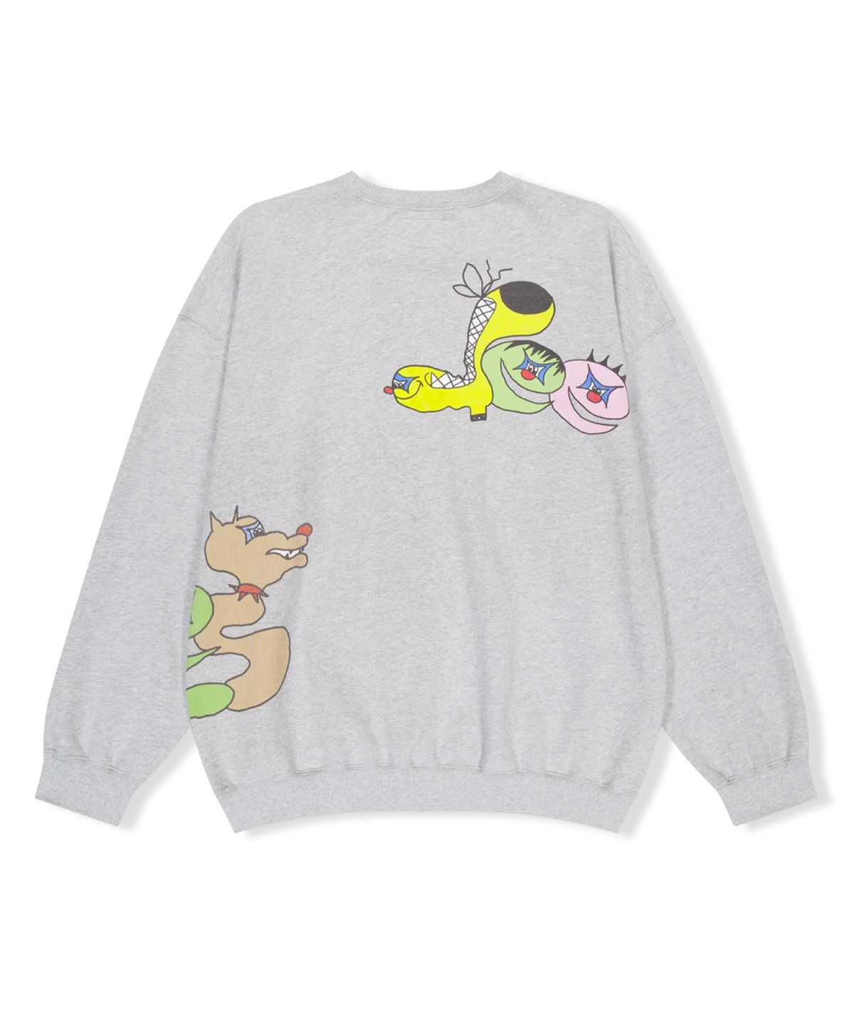 예스아이씨(YESEYESEE) Tulrexx Wording Sweatshirt Grey