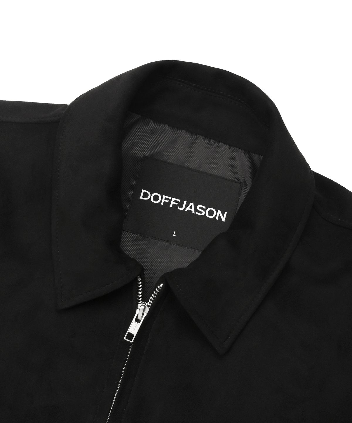 도프제이슨(DOFFJASON) 오버핏 풀업 스웨이드 싱글 자켓 BLACK