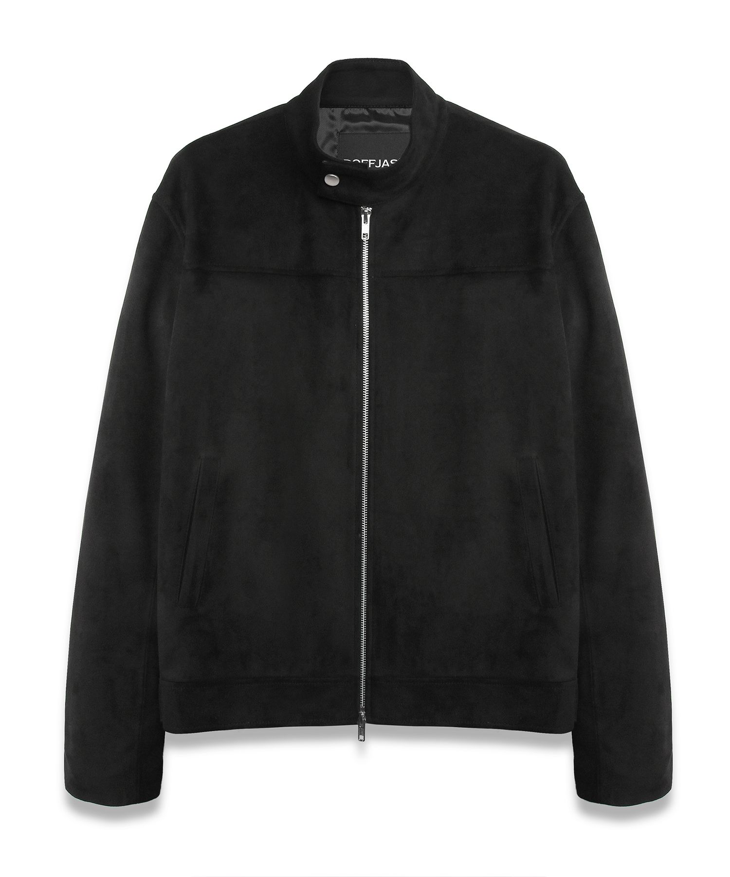MUSINSA | DOFFJASON Pull-Up Suede Biker Jacket BLACK