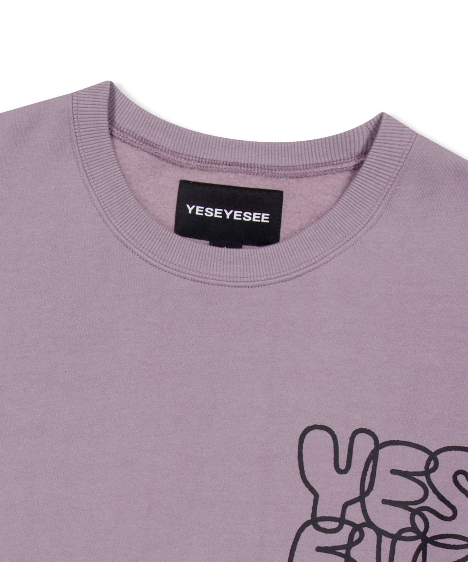 ◆YESEYESEE◆ CLogo sweatshirt Lavender YS240TSWCW01LAV MUSINSA | YESEYESEE C-Logo sweatshirt Lavender