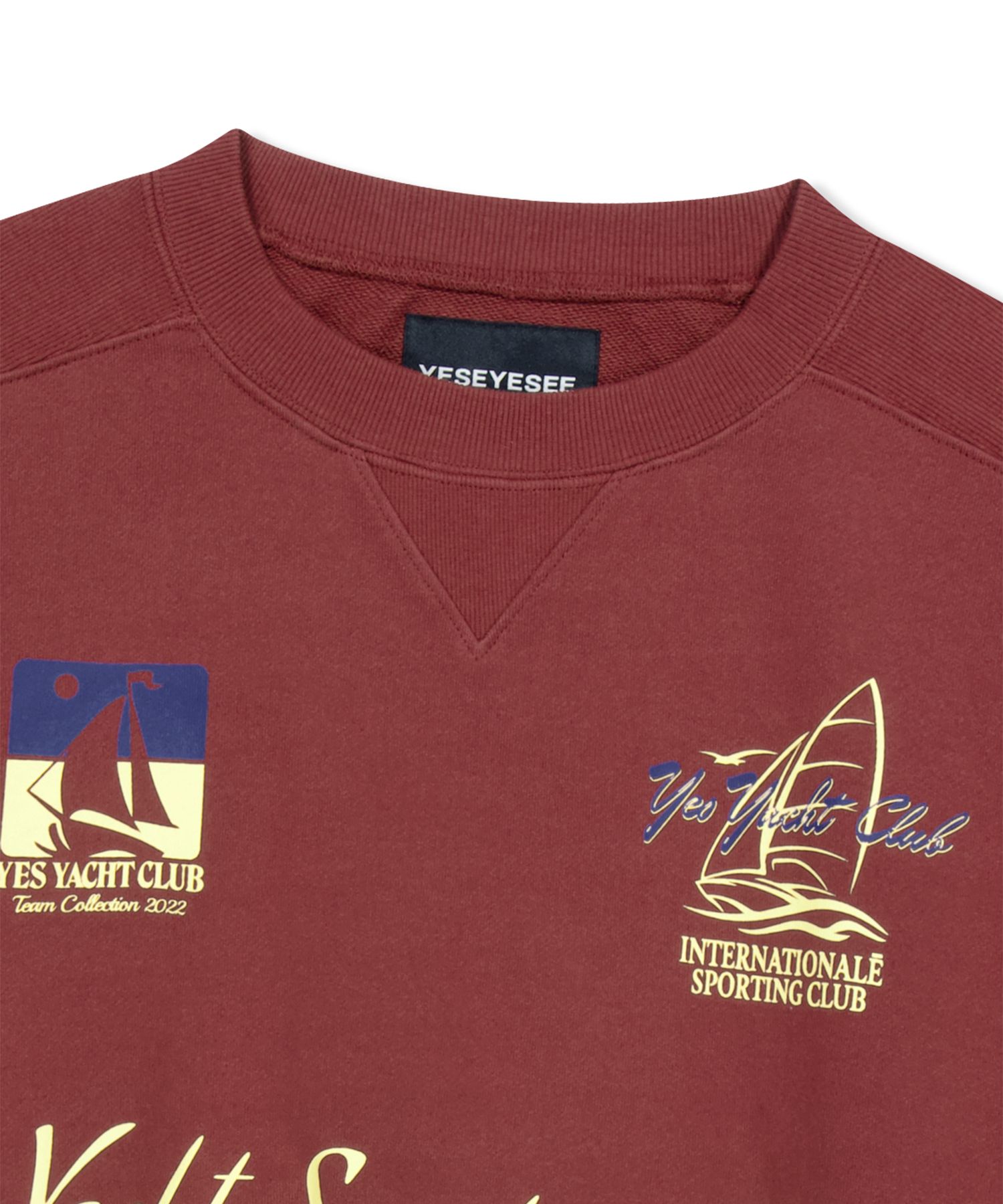スウェット・トレーナー YESEYESEE YES Yacht sweatshirt Brick Red YS240TSWCW02BRE 6740014109_01.g_600-w-st_g.jpg