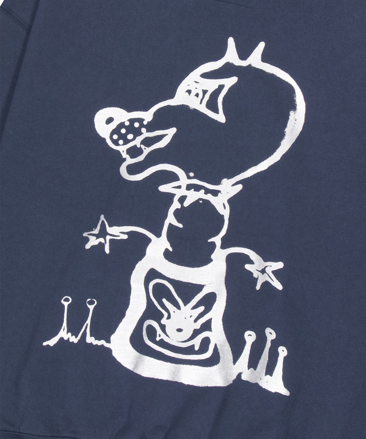 예스아이씨(YESEYESEE) Tulrexx Doodle Hoodie Navy