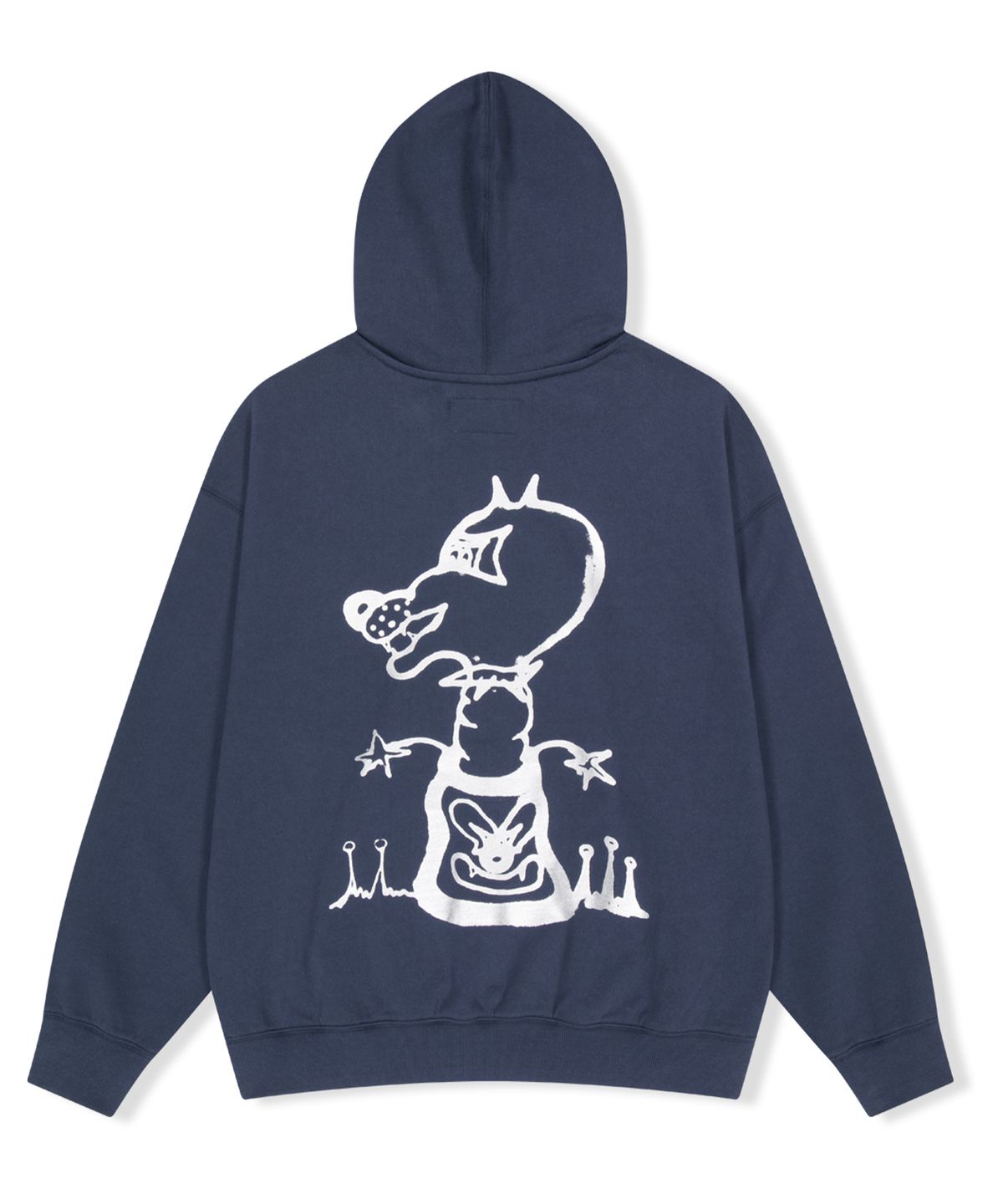 예스아이씨(YESEYESEE) Tulrexx Doodle Hoodie Navy