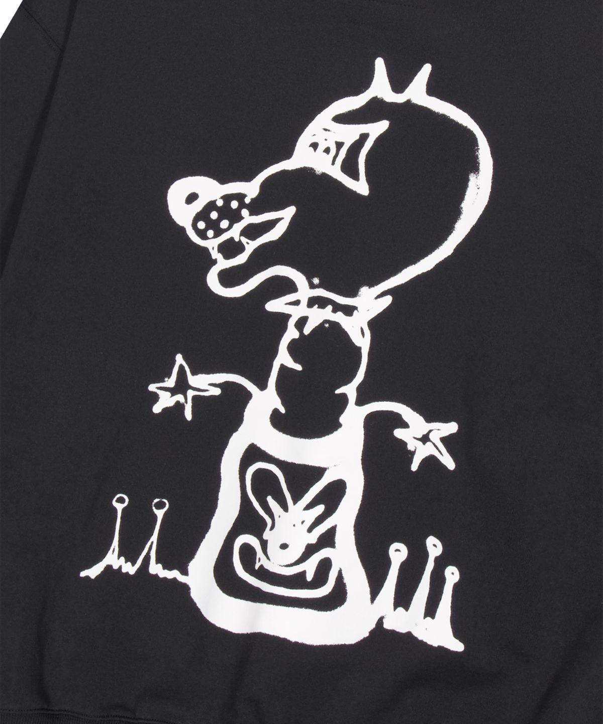예스아이씨(YESEYESEE) Tulrexx Doodle Hoodie Black