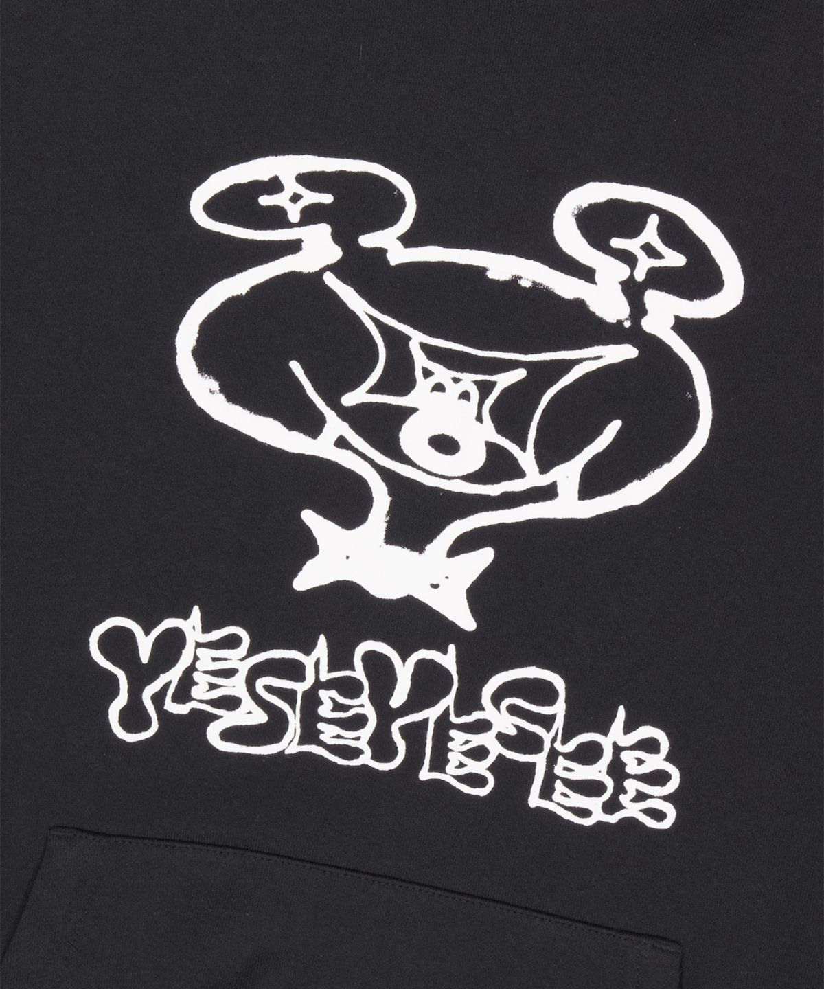 예스아이씨(YESEYESEE) Tulrexx Doodle Hoodie Black