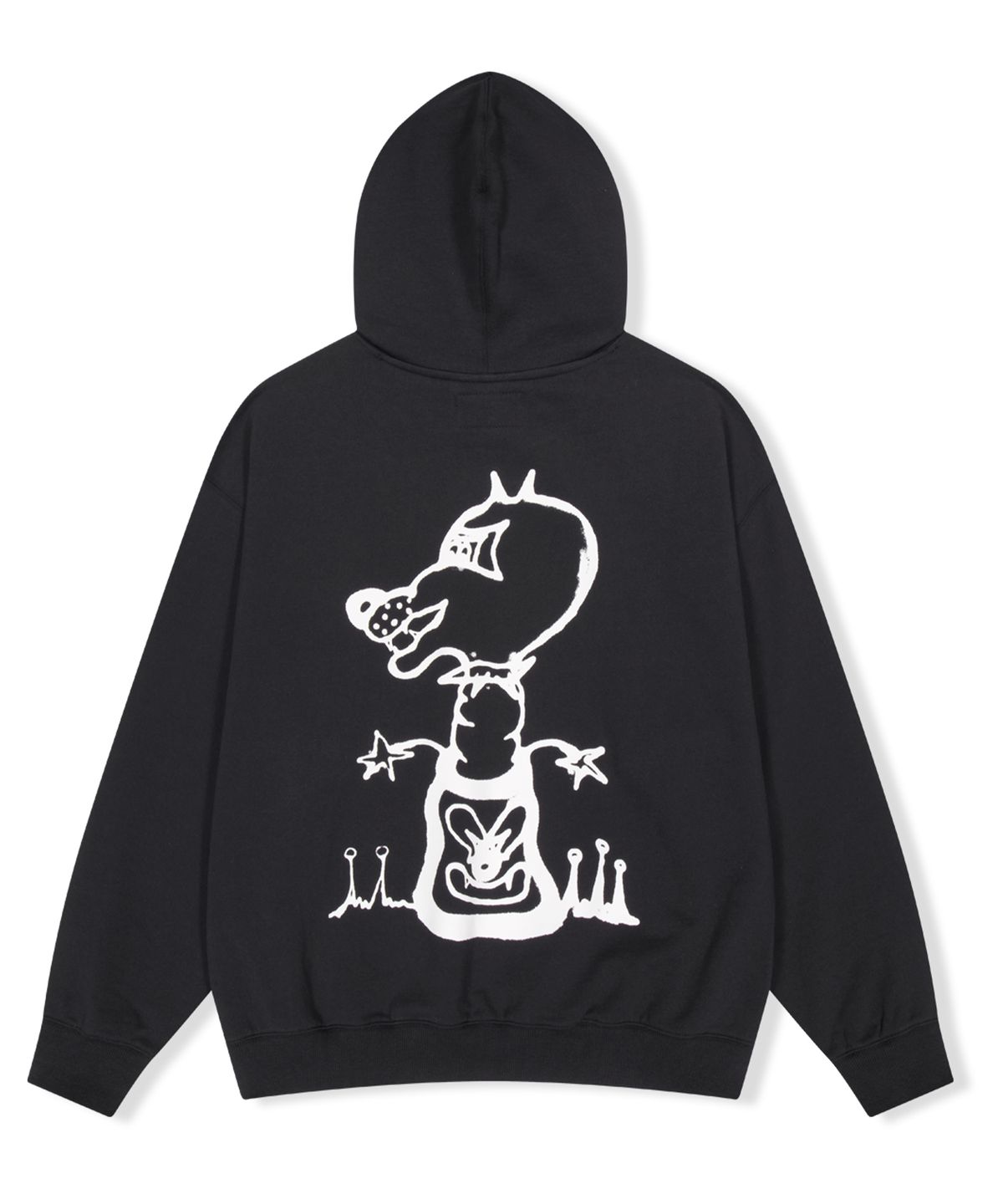 예스아이씨(YESEYESEE) Tulrexx Doodle Hoodie Black